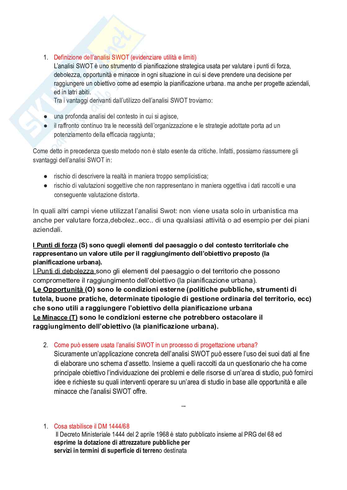 Domande d'esame Tecnica urbanistica Pag. 11