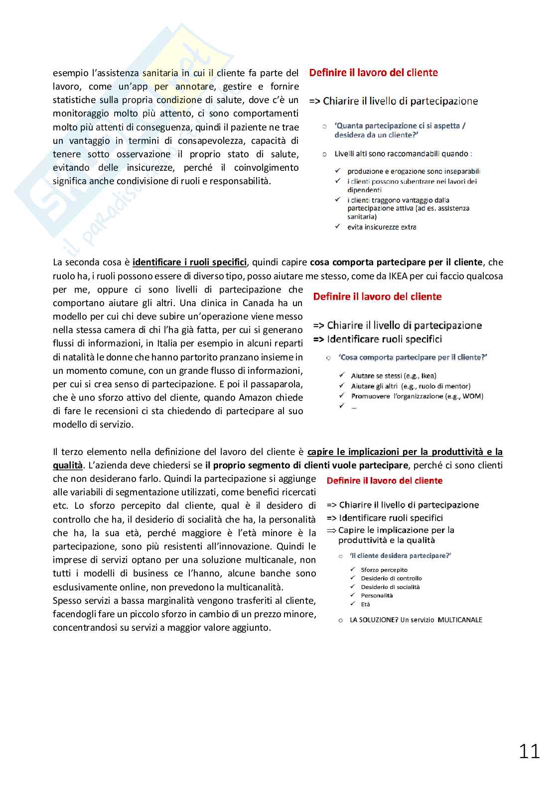 Marketing dei servizi - Appunti Pag. 11