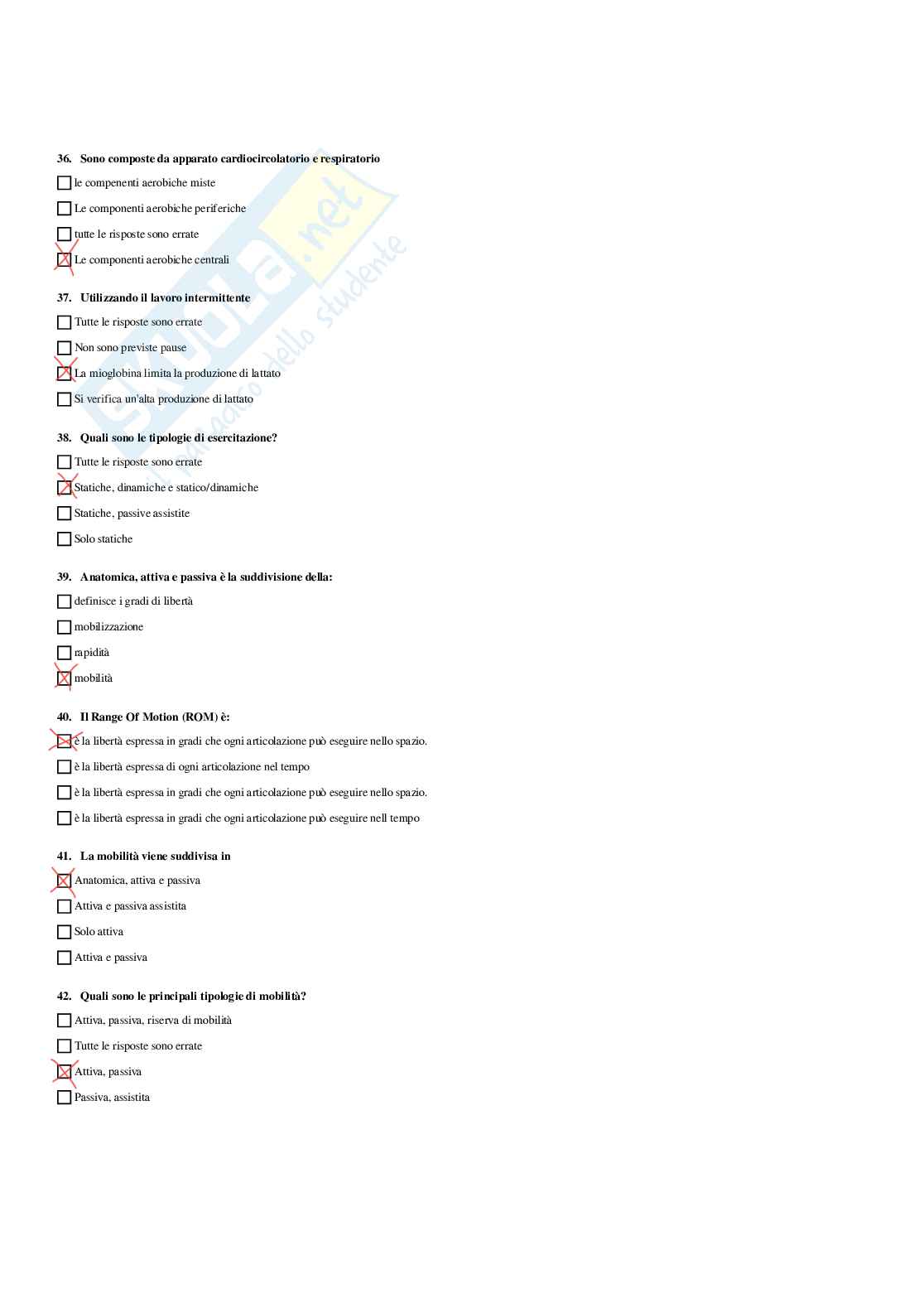 Paniere Teoria e metodologia dell'allenamento (2026) - Risposte multiple corrette Pag. 46