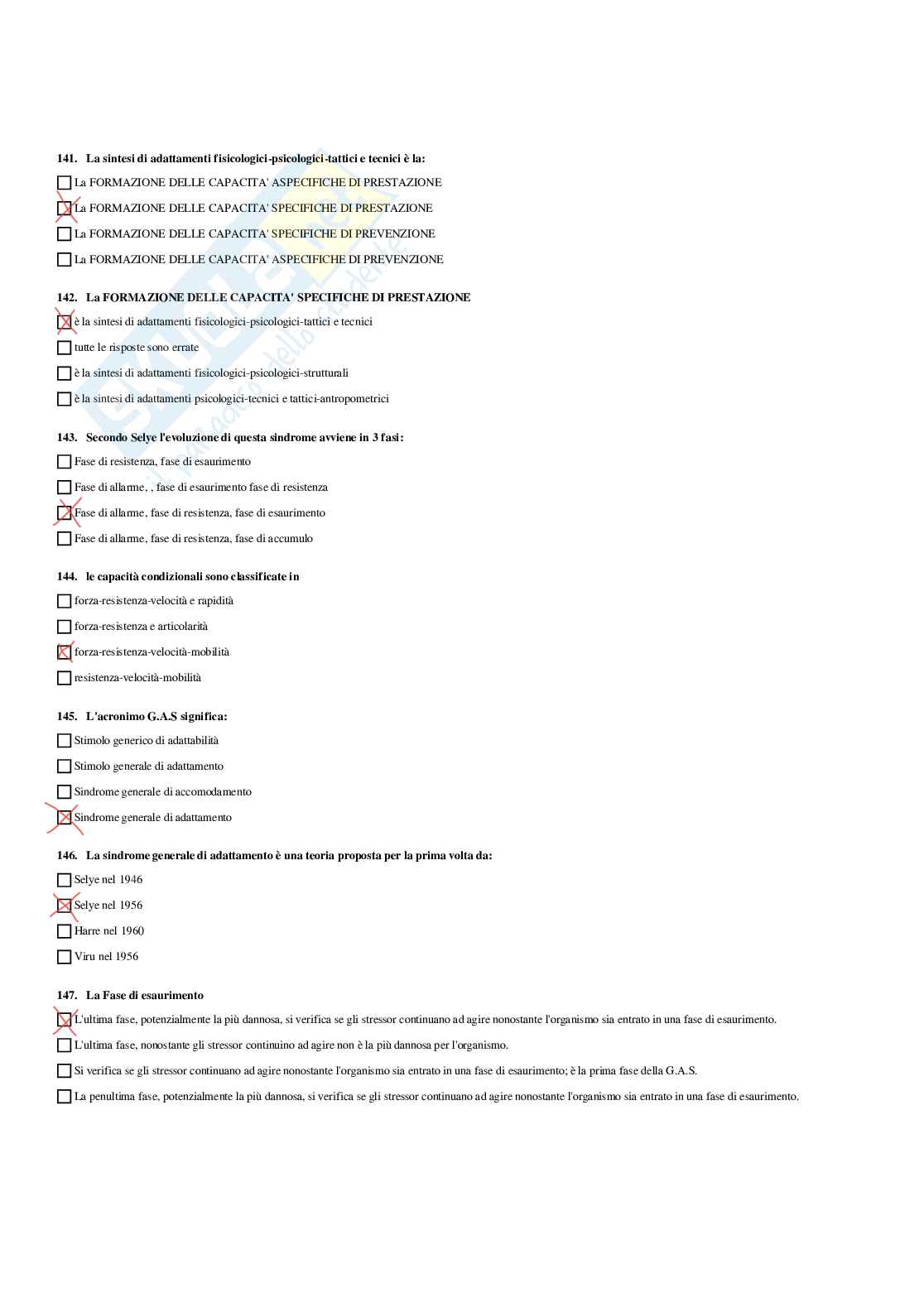 Paniere Teoria e metodologia dell'allenamento (2026) - Risposte multiple corrette Pag. 61