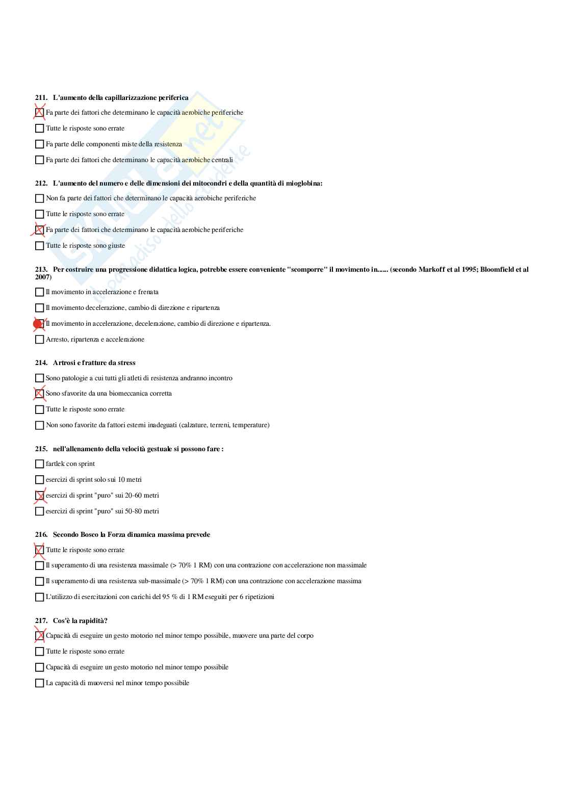 Paniere Teoria e metodologia dell'allenamento (2026) - Risposte multiple corrette Pag. 71