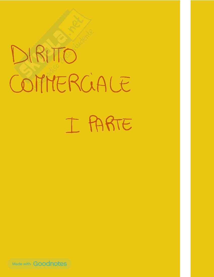 Appunti prima parte Diritto commerciale Pag. 1