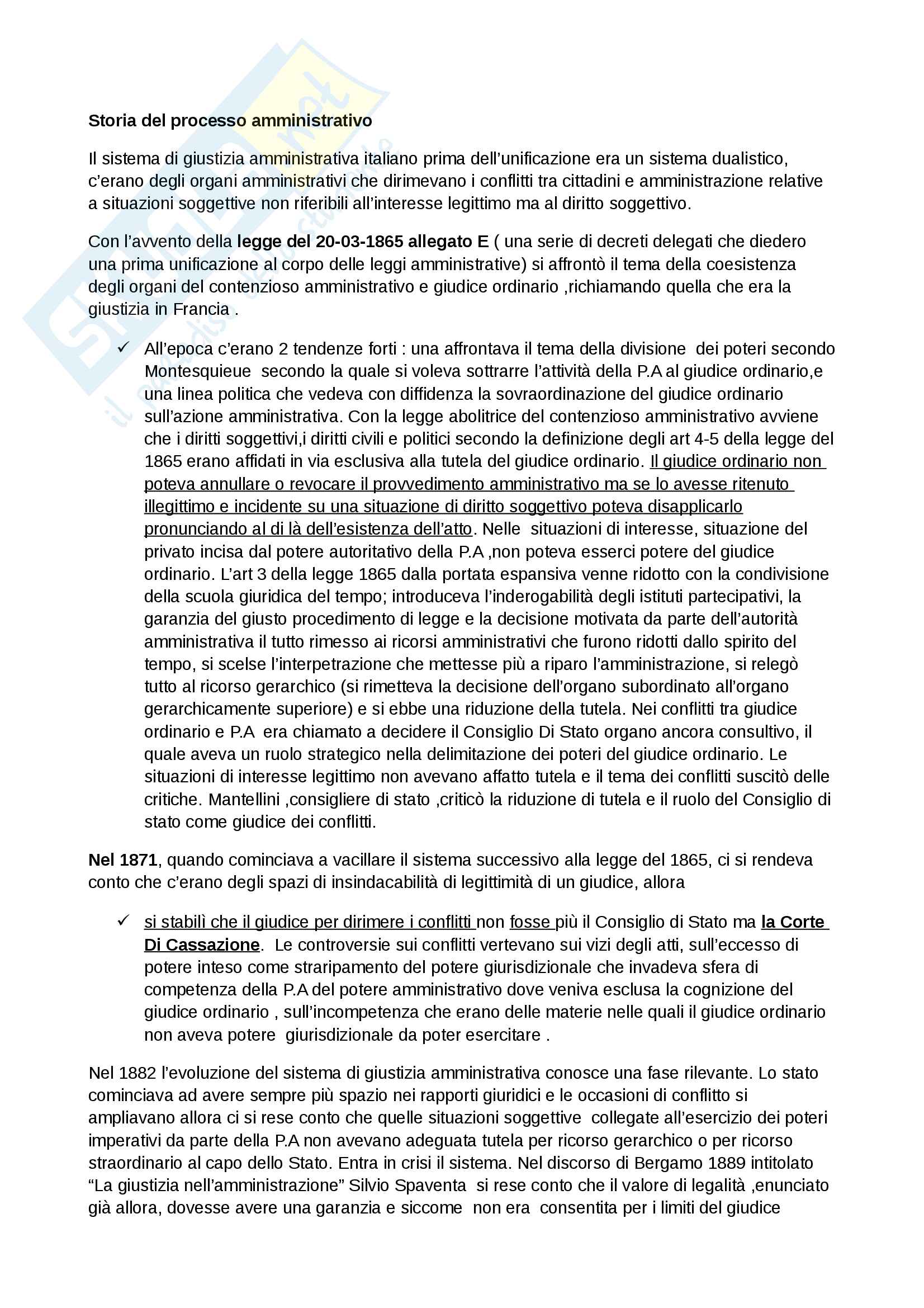 Storia del processo amministrativo Pag. 1