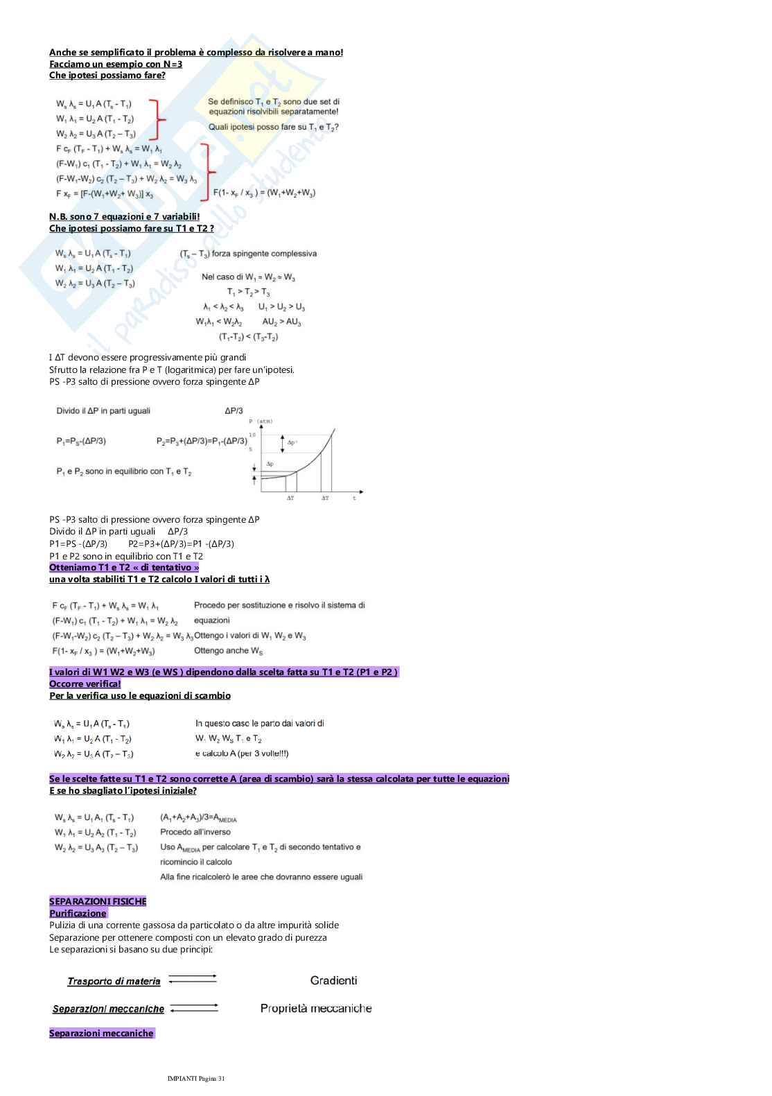 Teoria di Impianti chimici  Pag. 31