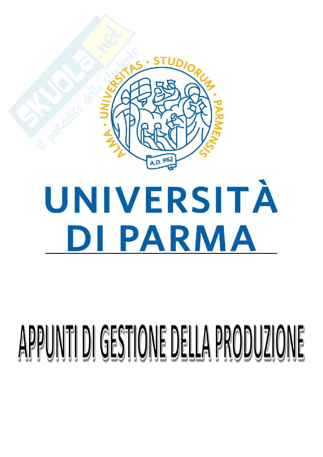 Gestione della produzione Pag. 1