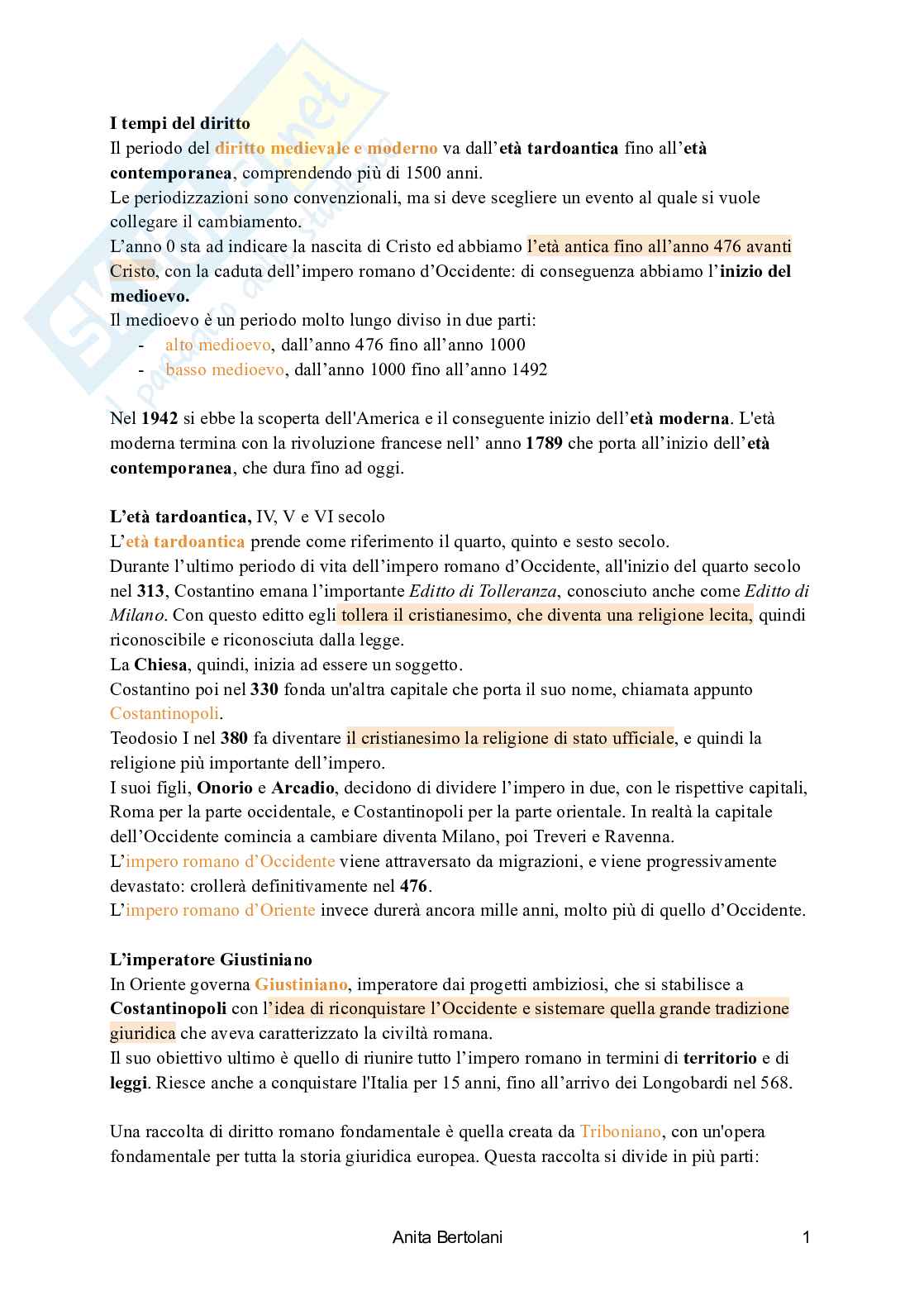 Appunti Storia del diritto medievale e moderno Pag. 2