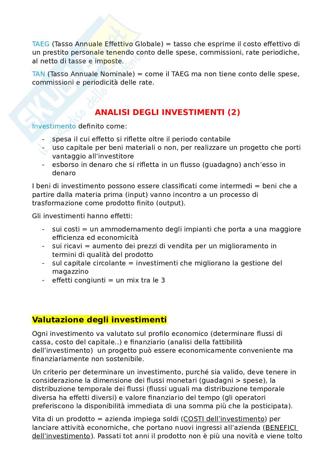  Appunti del corso di Economia applicata all'ingegneria Pag. 2