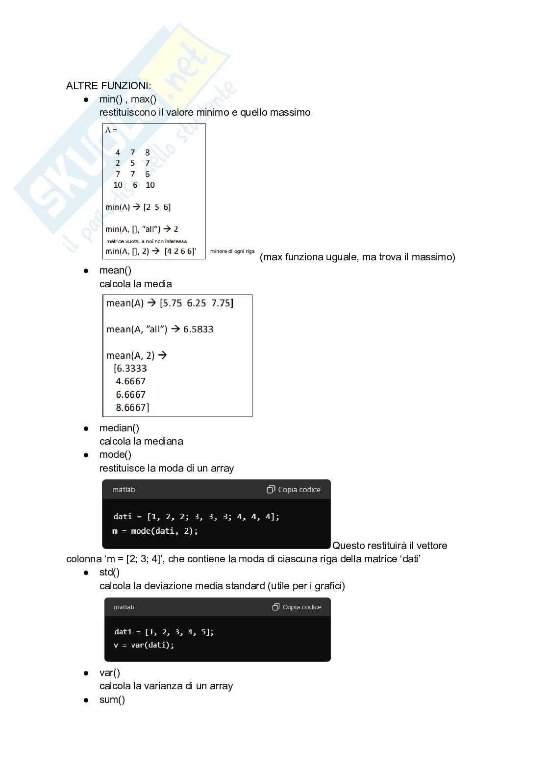 Sezione di matlab Pag. 11
