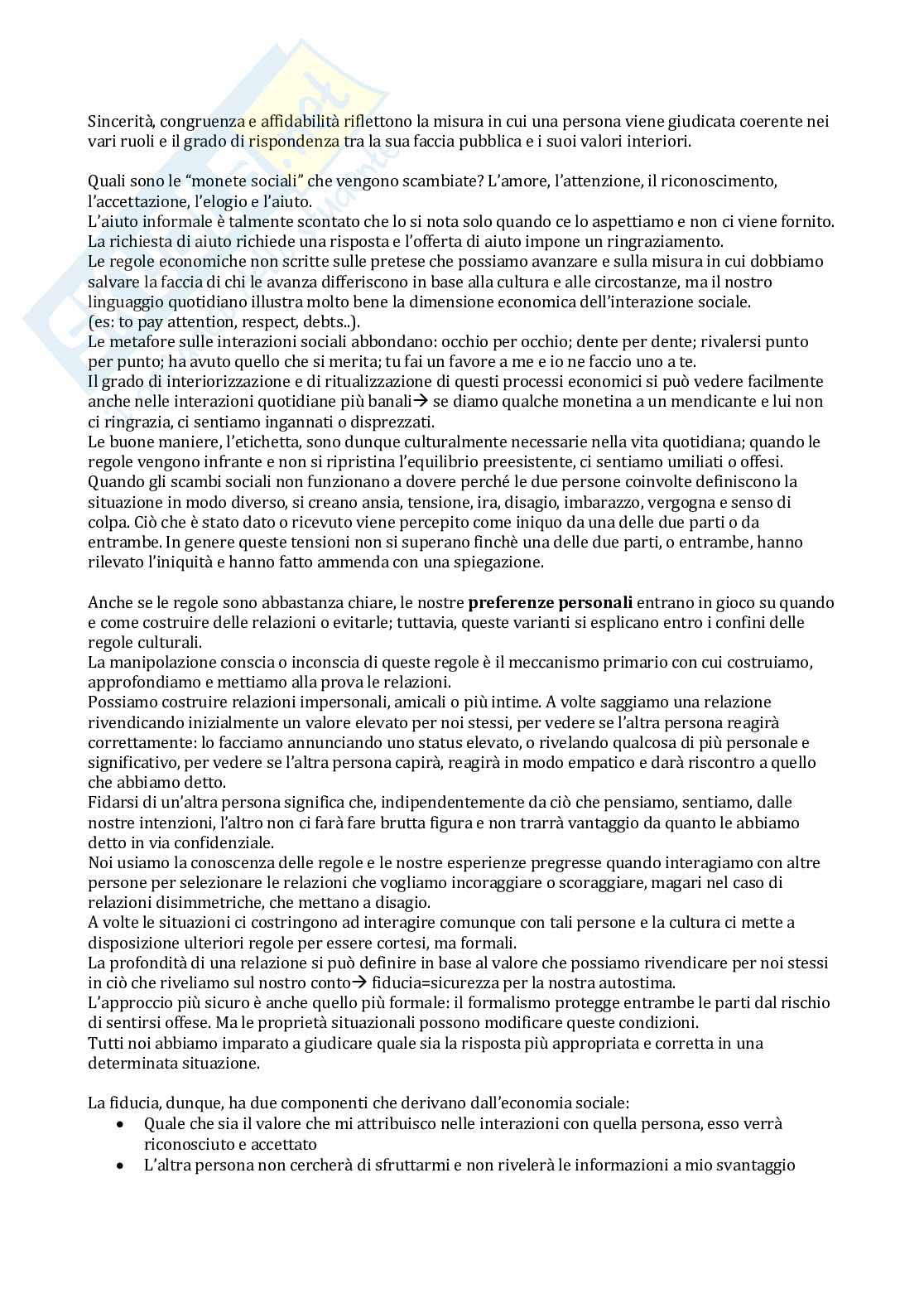 Riassunto esame Psicologia del lavoro, Prof. Colombo Lara, libro consigliato Le forme dell'aiuto, E. H. SCHEIN Pag. 2