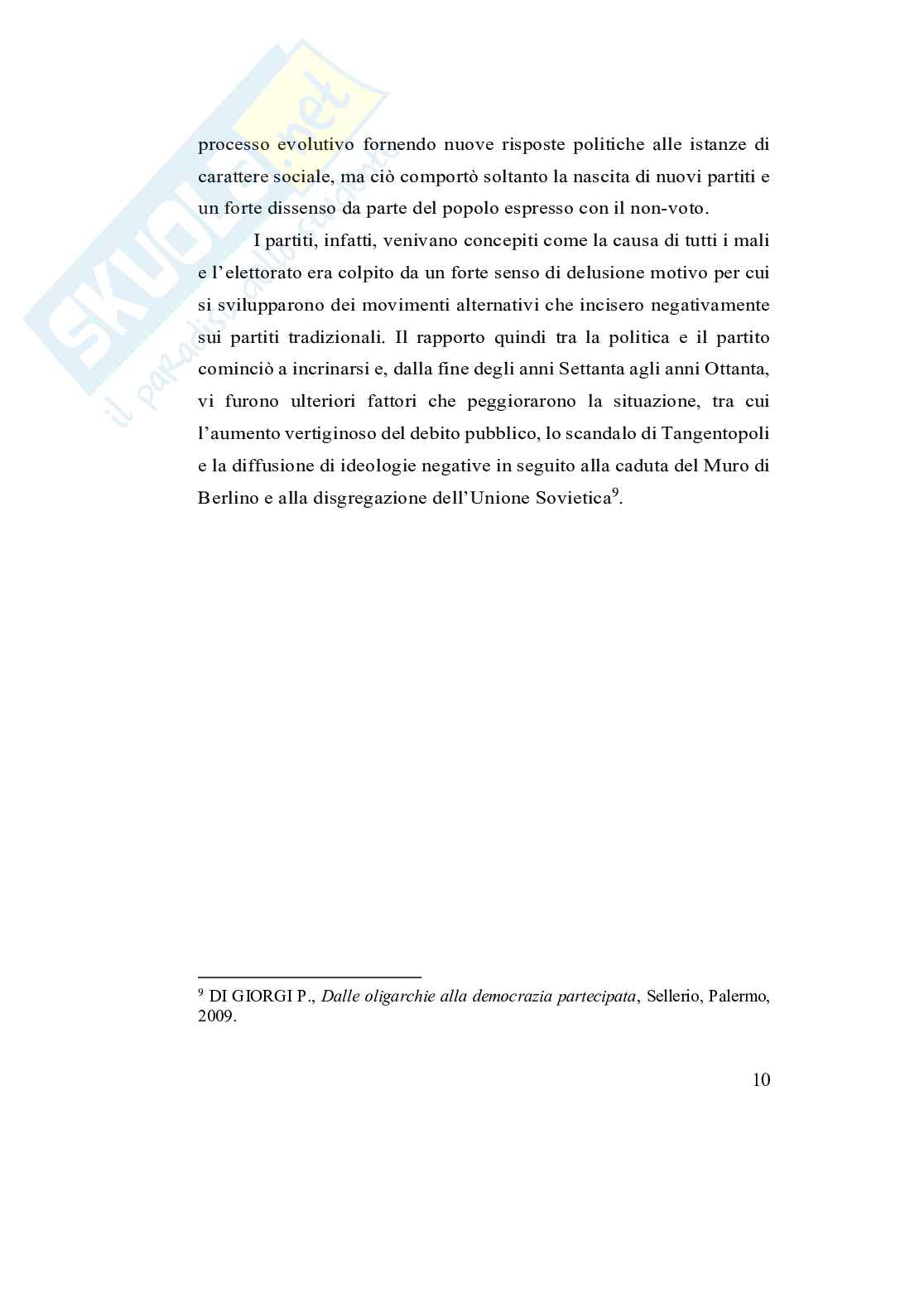 L'evoluzione della percezione politica del cittadino Pag. 11