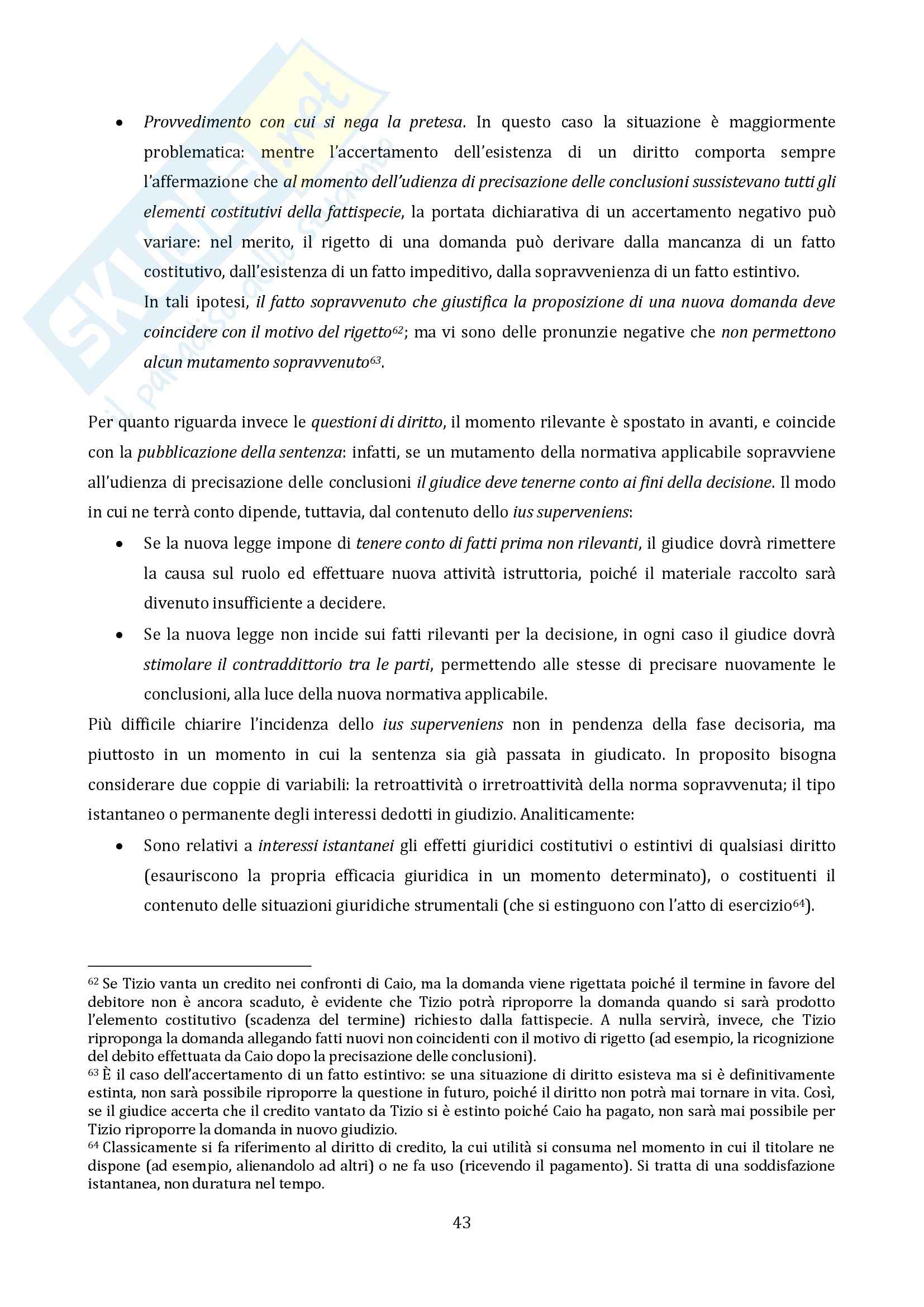 Riassunto esame Diritto Processuale Civile, prof. Vaccarella, libro consigliato Principi Generali, Luiso Pag. 41