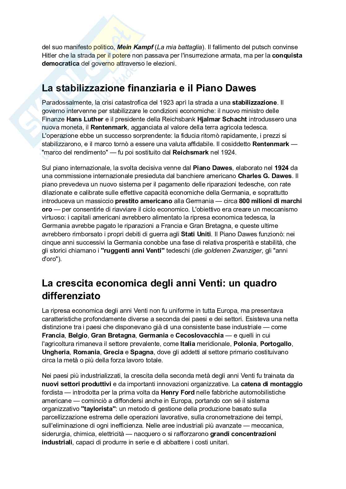 Riassunto esame Storia contemporanea, Prof. Cegna Annalisa, libro consigliato L’Europa del Novecento. Una storia, Carocci, Roma, 2022 (pag 47-108,125-202,253-370), Bartolini, Bonomo, Gagliardi Pag. 21