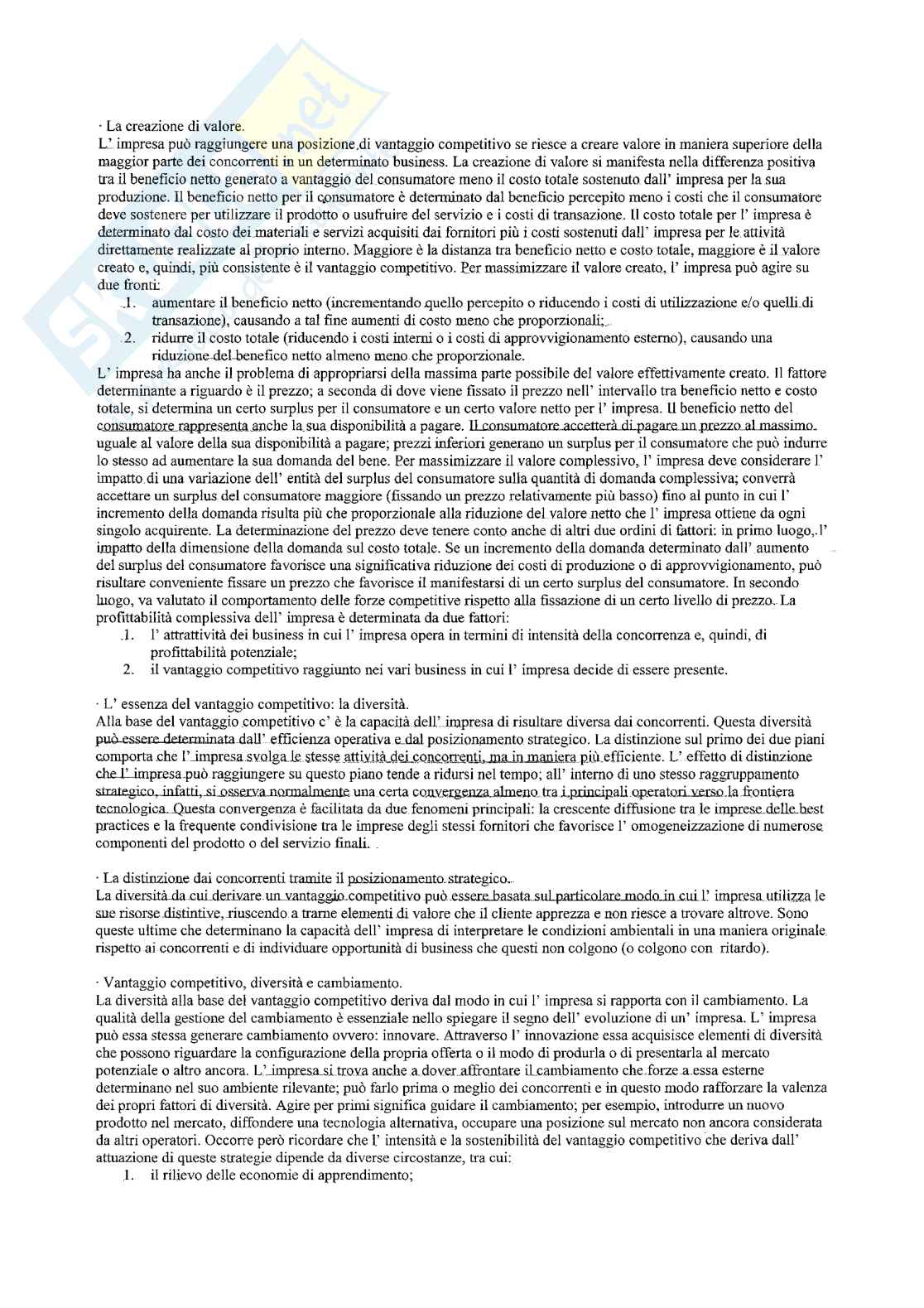 Riassunto esame Economia e gestione delle imprese, prof. Caroli, libro consigliato Economia e gestione delle imprese, Fontana, Caroli Pag. 21