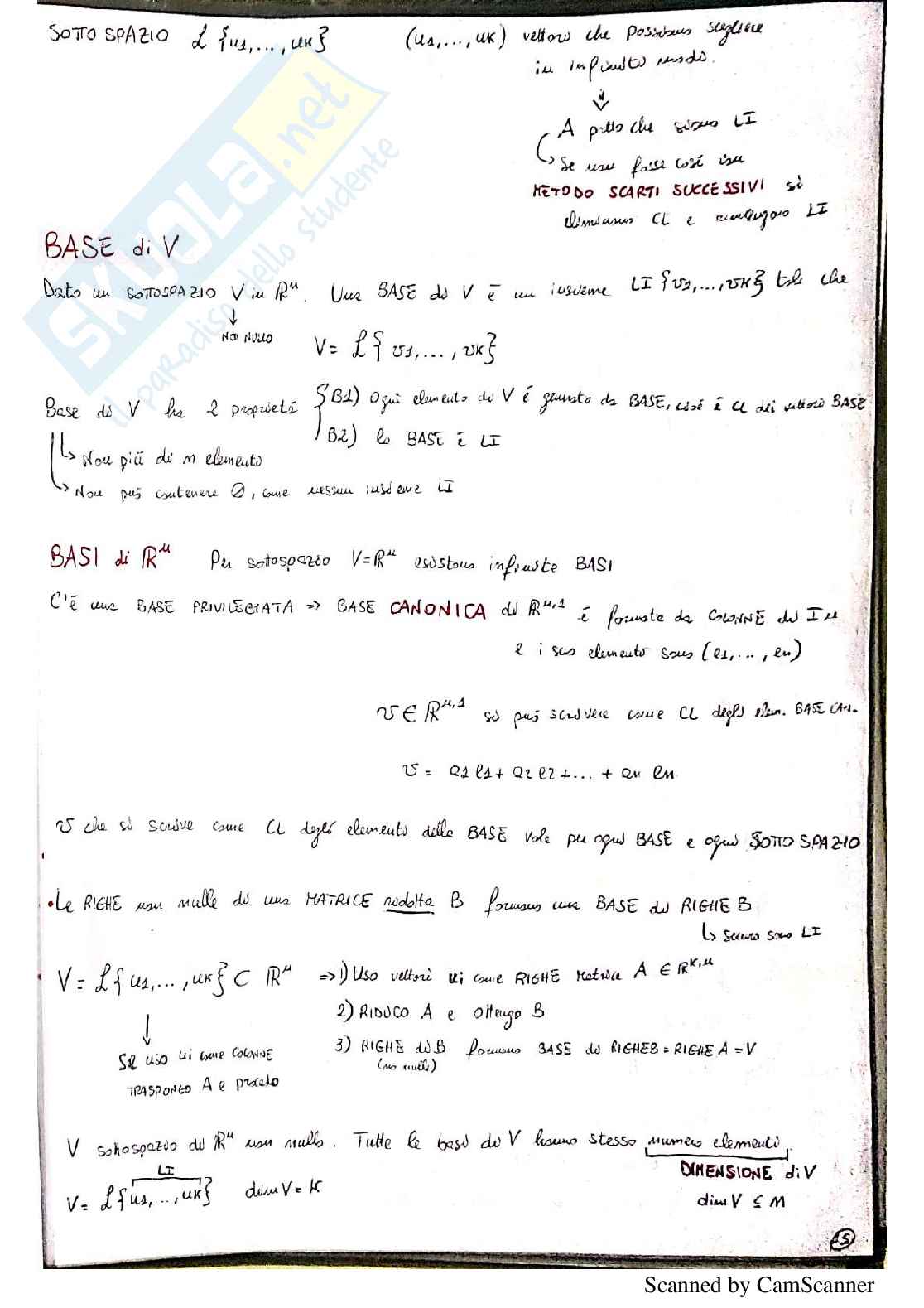 Algebra lineare e geometria - appunti Pag. 16