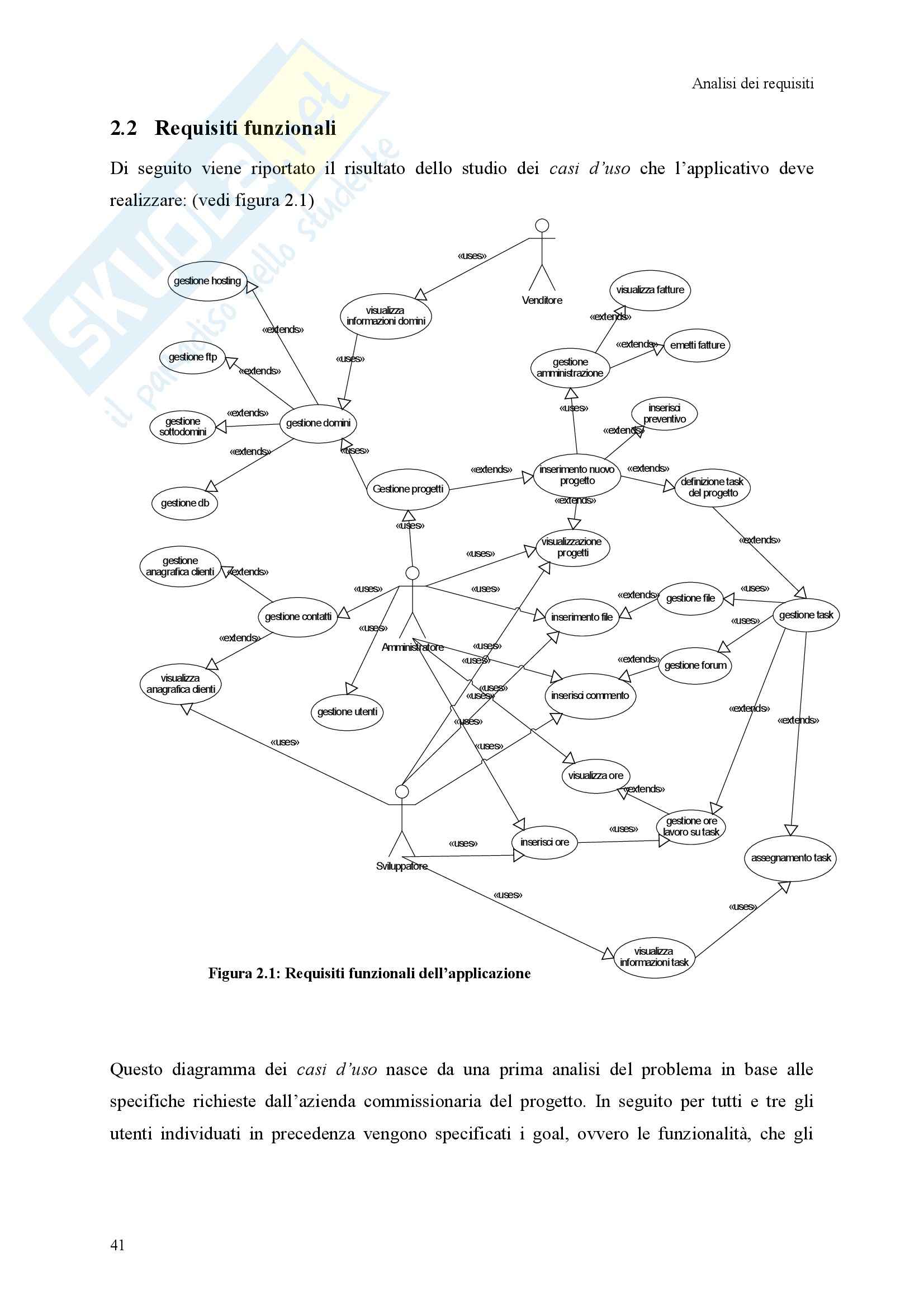 Studio e sviluppo di un sistema CSCW per una azienda di consulenza multimediale Pag. 41