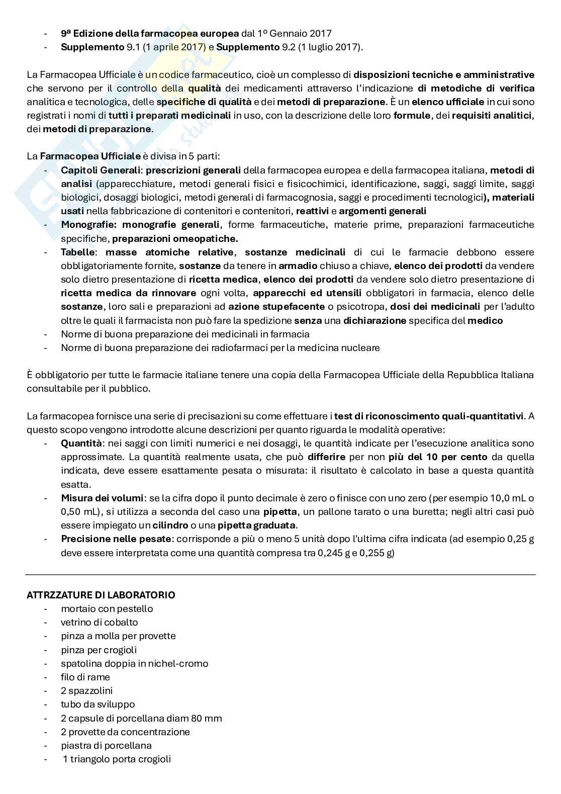 Chimica analitica e analisi dei medicinali 1 Pag. 2