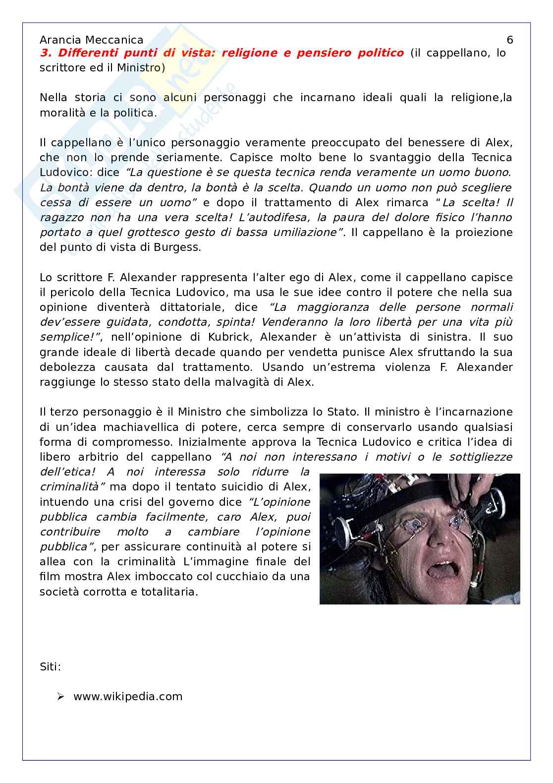 Arancia Meccanica tesina Pag. 6