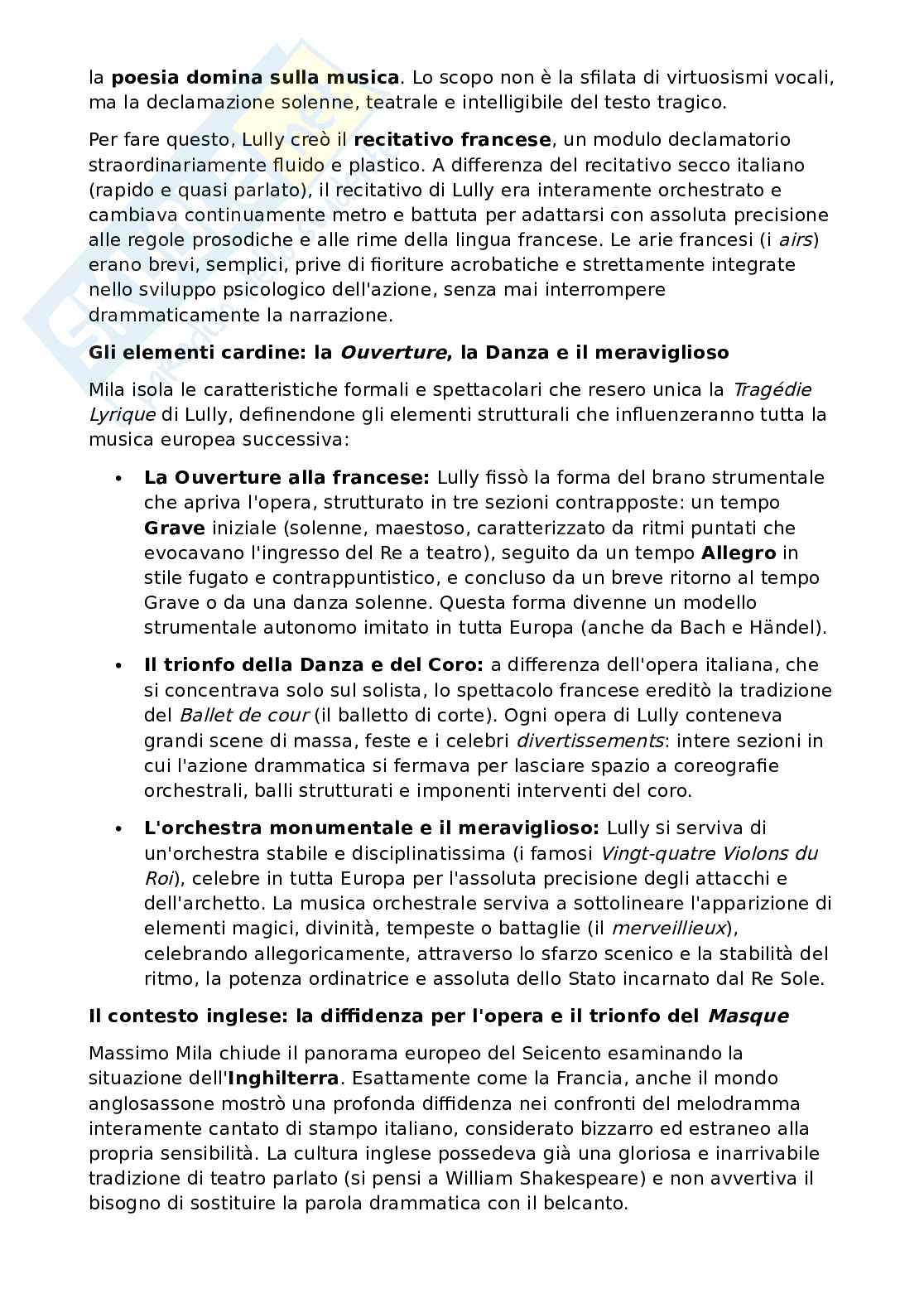 Riassunto esame Storia della musica, Prof. Pappalardo Matteo, libro consigliato Breve storia della musica, Mila Pag. 36