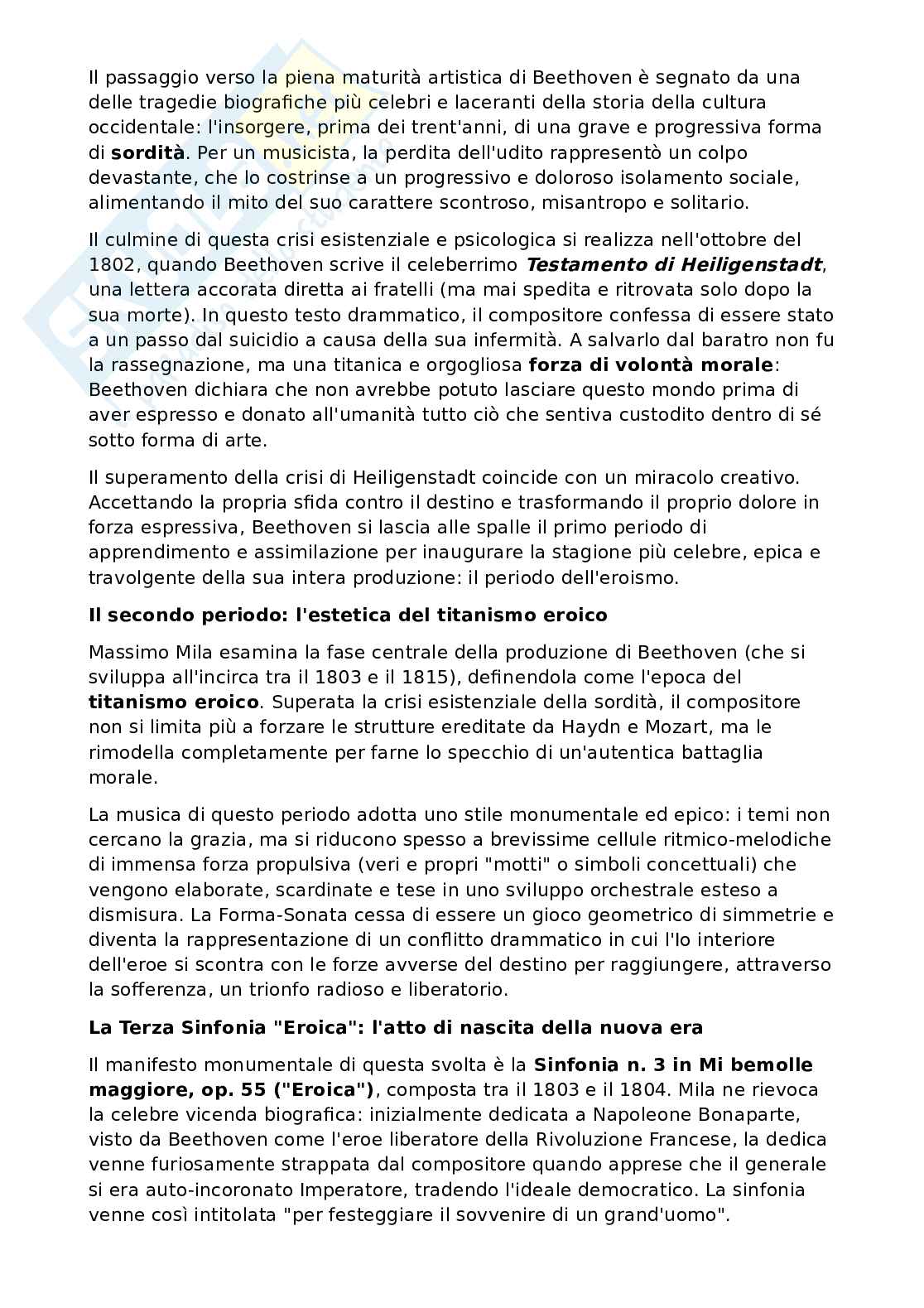 Riassunto esame Storia della musica, Prof. Pappalardo Matteo, libro consigliato Breve storia della musica, Mila Pag. 61