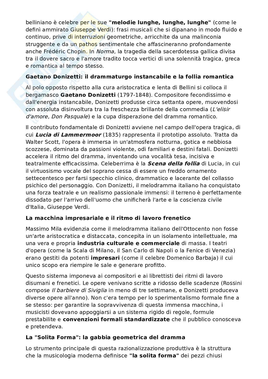 Riassunto esame Storia della musica, Prof. Pappalardo Matteo, libro consigliato Breve storia della musica, Mila Pag. 71