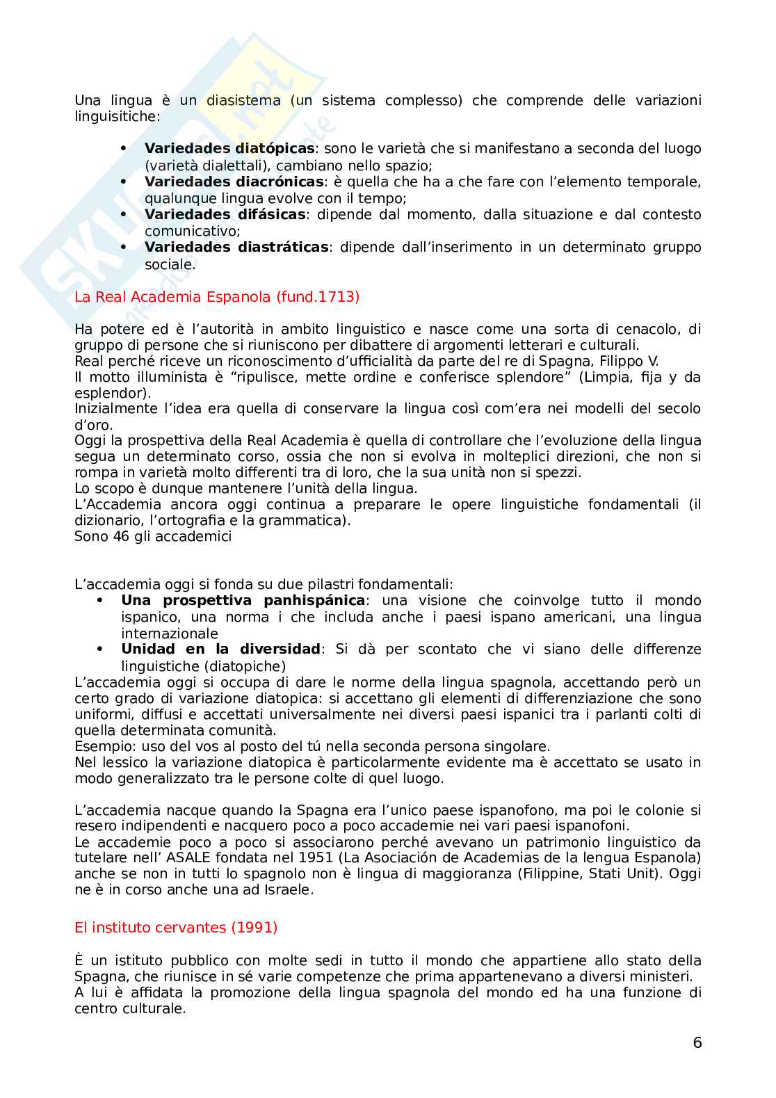 Lingua spagnola 1 Pag. 6