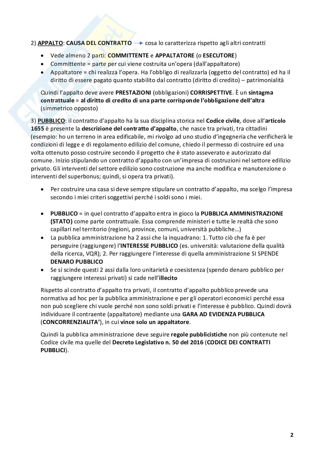 Appunti Legislazione delle opere pubbliche Pag. 2