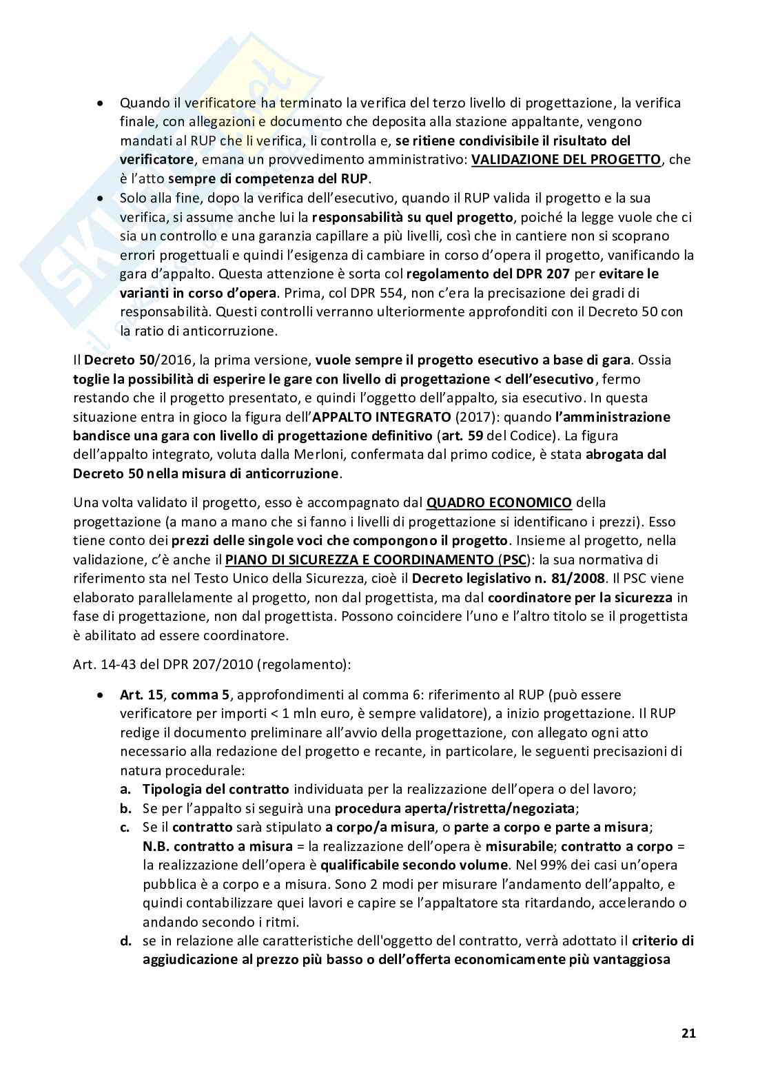 Appunti Legislazione delle opere pubbliche Pag. 21