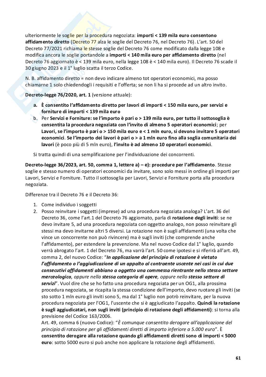 Appunti Legislazione delle opere pubbliche Pag. 61