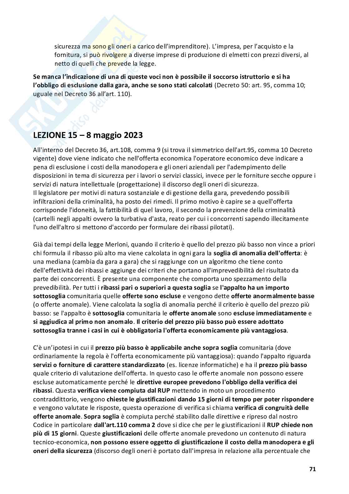 Appunti Legislazione delle opere pubbliche Pag. 71