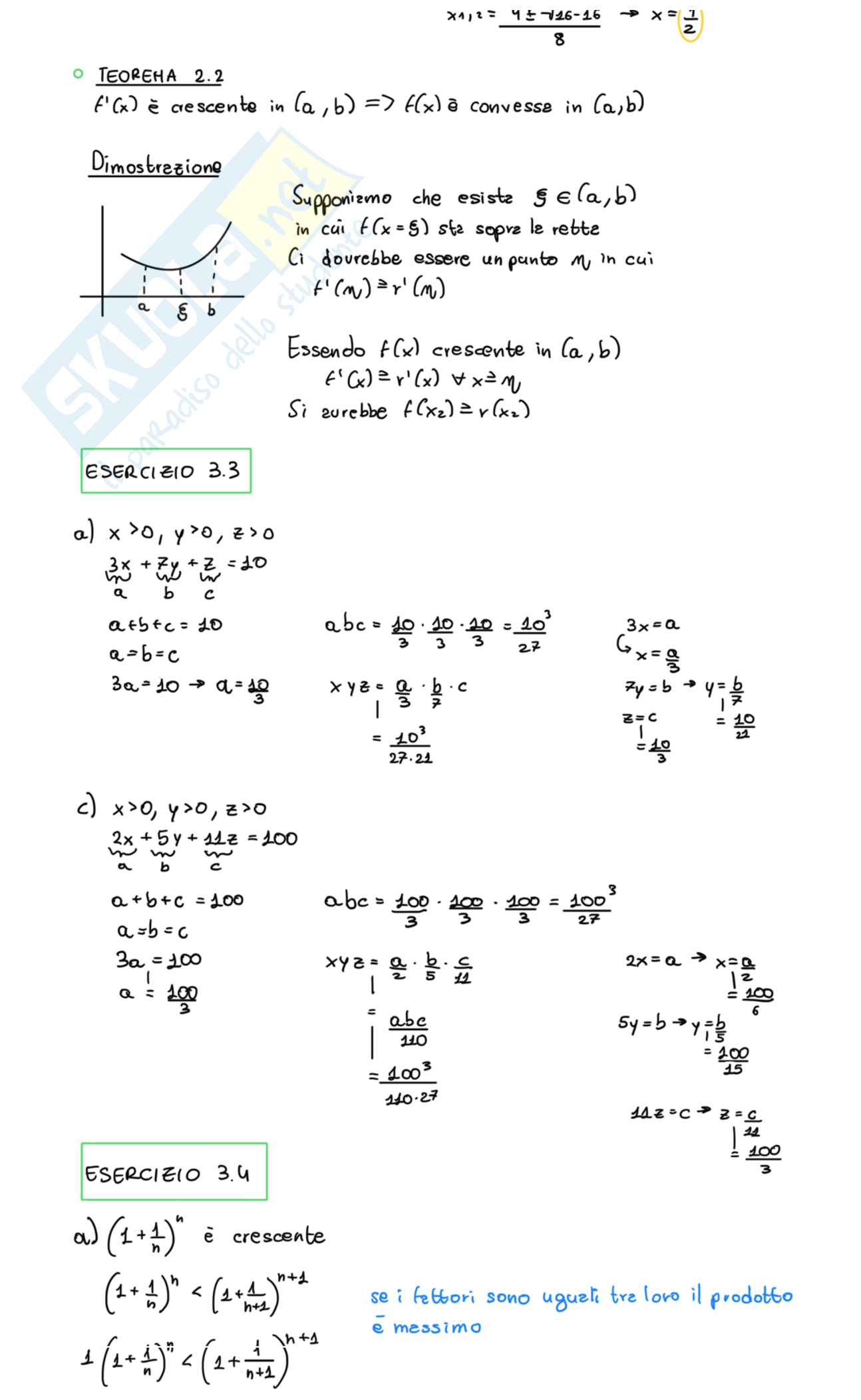 Esercizi tutorato Fondamenti di analisi matematica Pag. 11