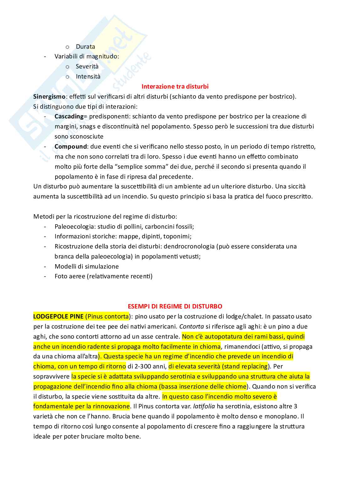 Ecologia dei disturbi abiotici in foresta Pag. 6