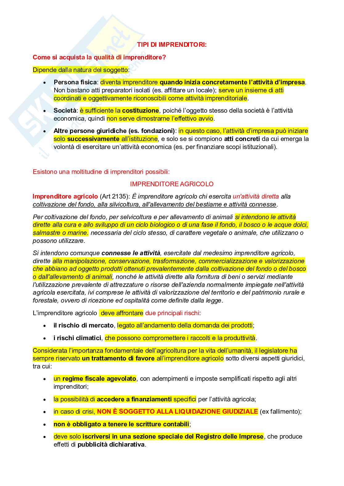 Appunti lezioni Diritto commerciale Pag. 2