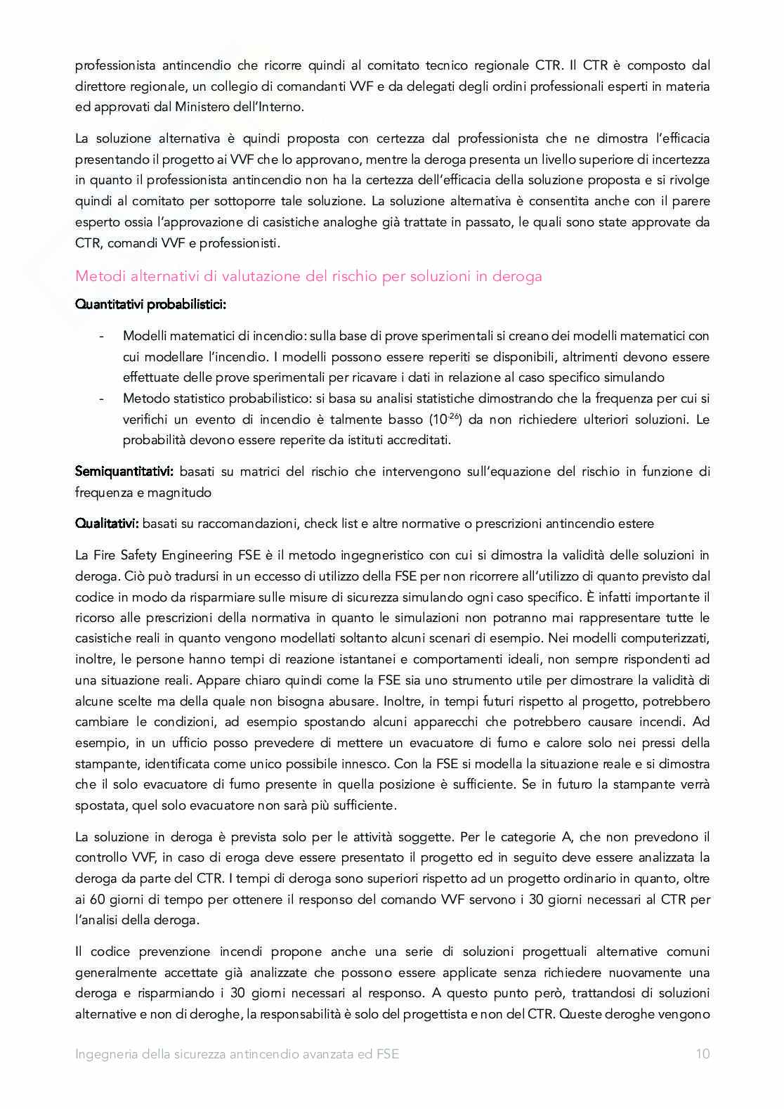 Appunti Ingegneria della sicurezza antincendio avanzata ed FSE Pag. 11