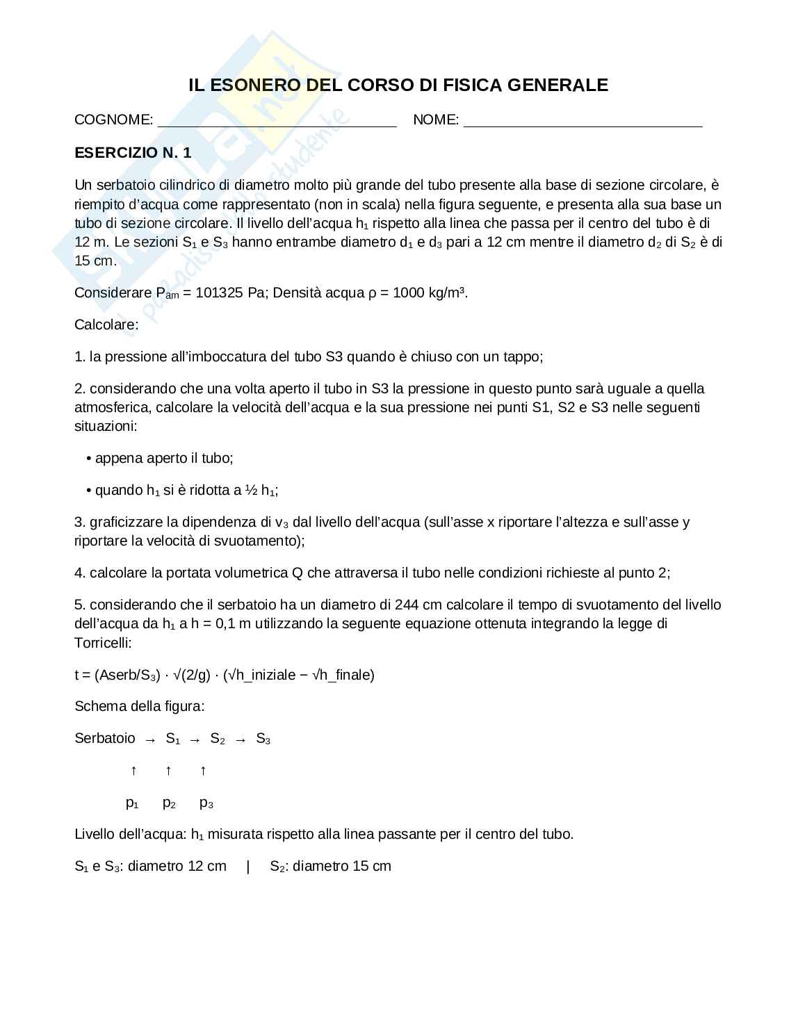 Raccolta di esercizi e tracce d’esame Fisica e Chimica Pag. 2