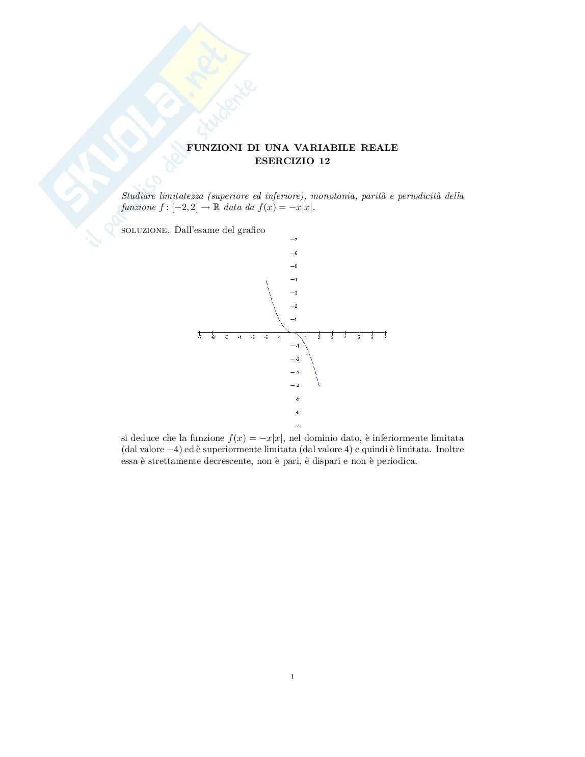 Esplorazione del grafico di F(x) = x modulo di x e deduzione delle sue proprietà con commento audio Pag. 1