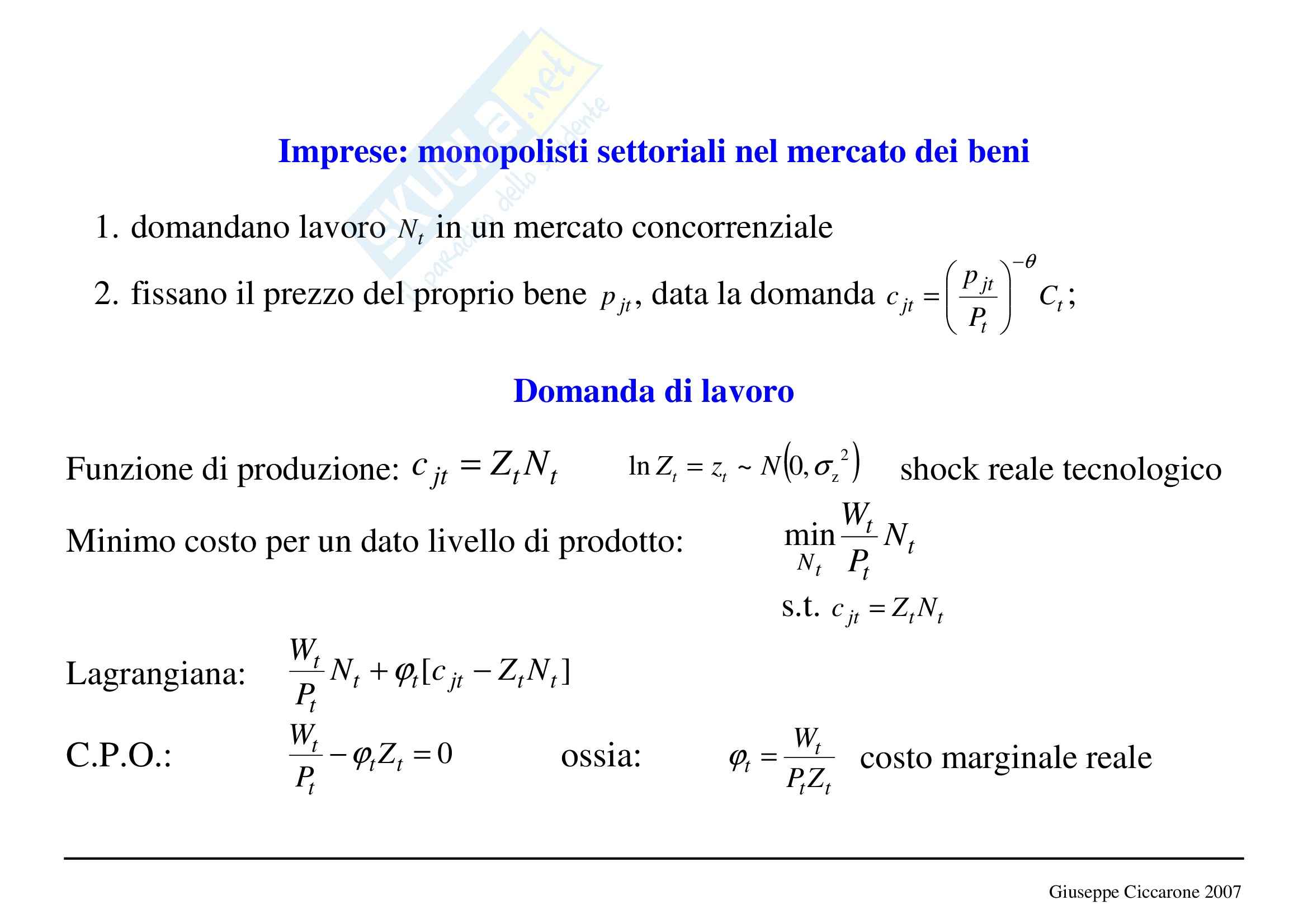 Economia monetaria - il modello NEK Pag. 2