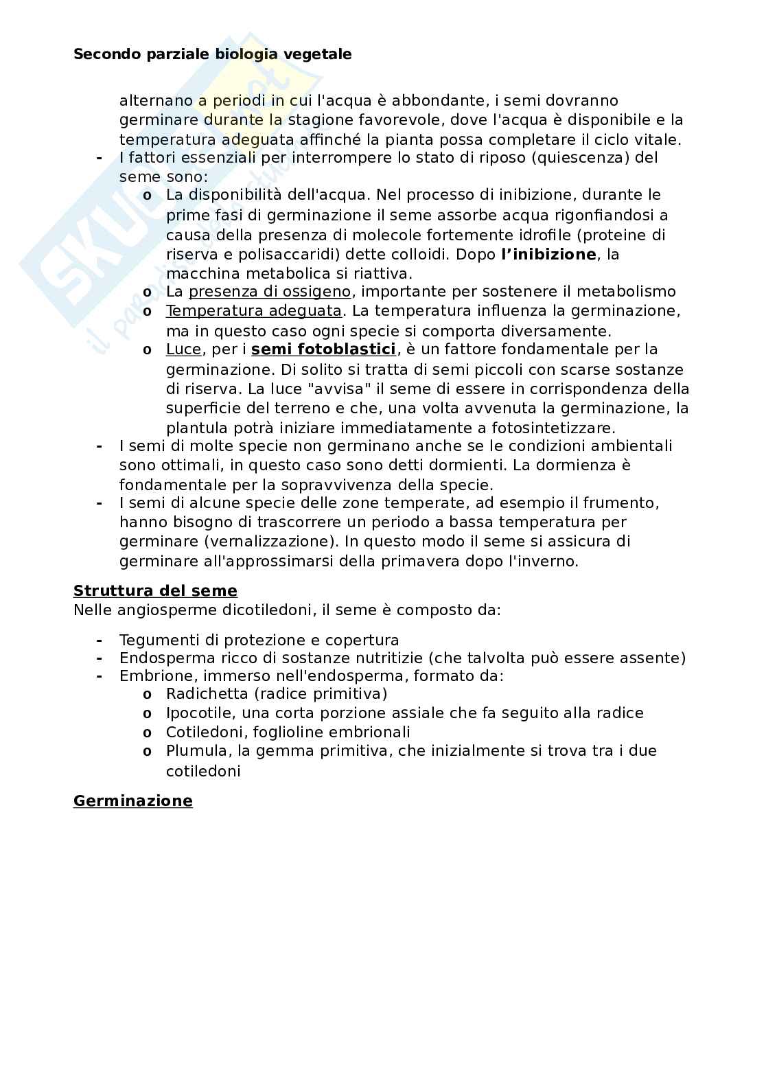 Appunti secondo parziale Biologia vegetale  Pag. 16