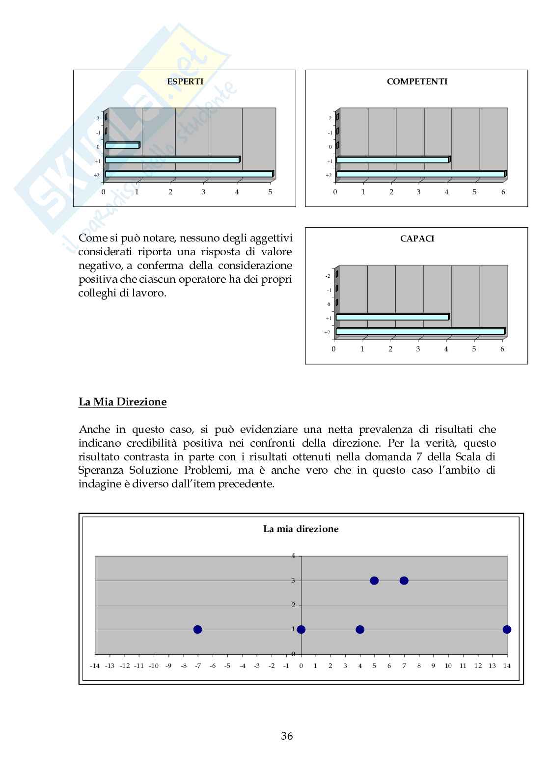 Tesina progetto sperimentale Stili di comando e clima lavorativo Pag. 36