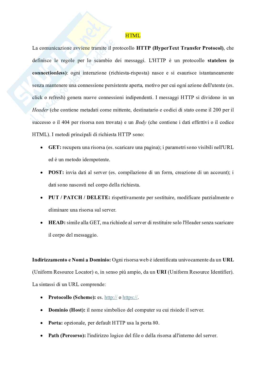 Appunti e codice: Tecnologie e Sistemi Web, 2025/26 Pag. 2