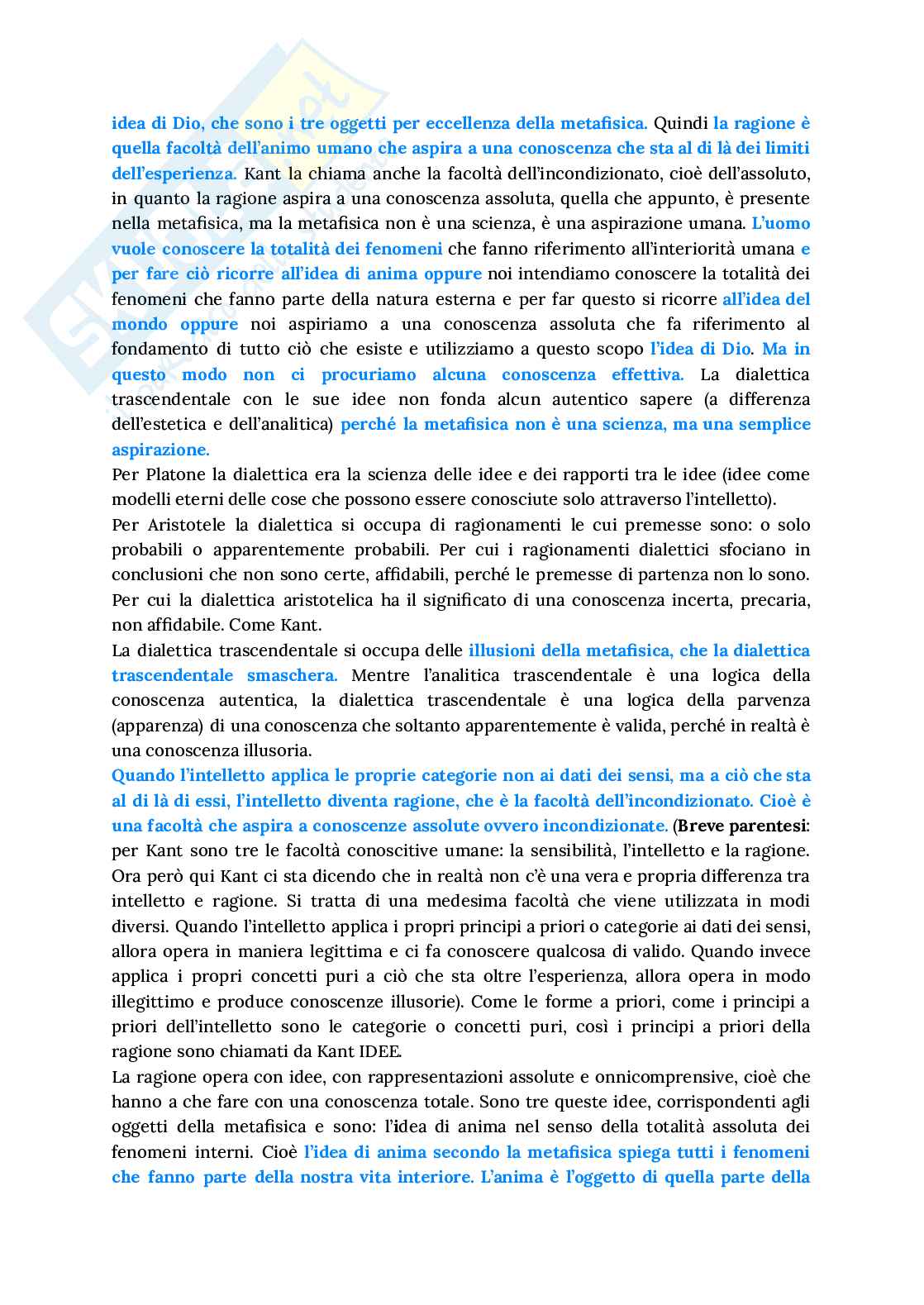 Kant, Immanuel - Semplici informazioni sul pensiero filosofico Pag. 16