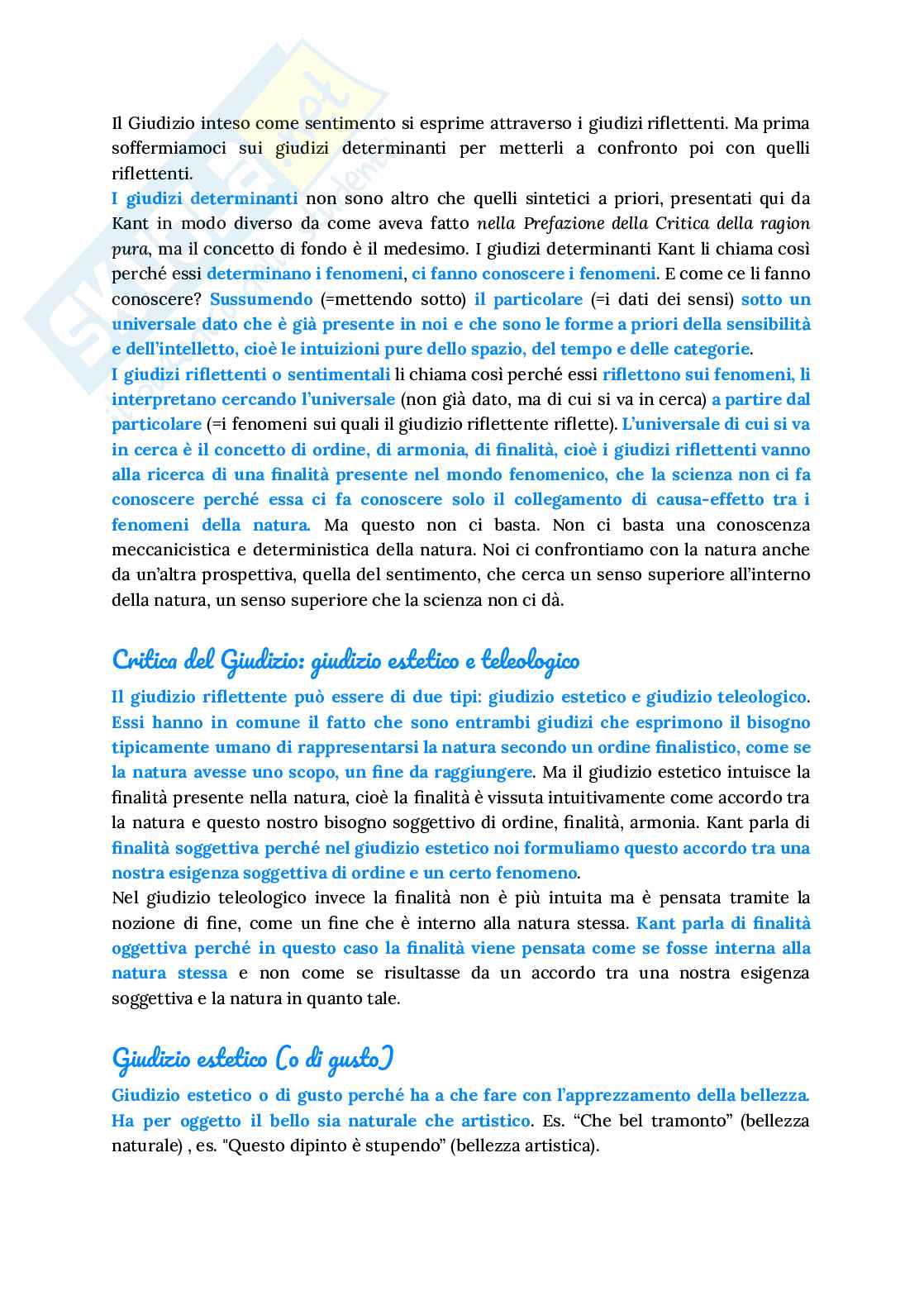 Kant, Immanuel - Semplici informazioni sul pensiero filosofico Pag. 26