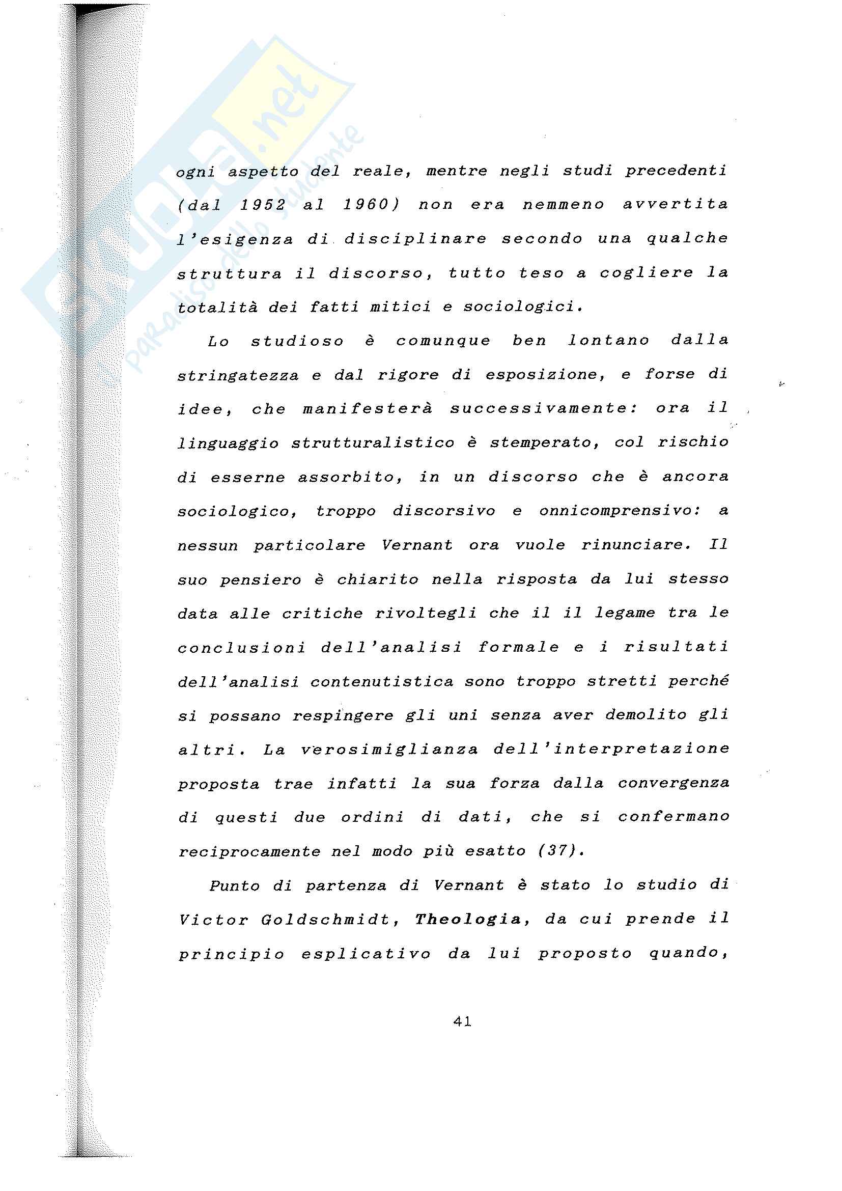Tesi di Laurea Antropologia, strutturalismo, narratologia in tre studi sul mito di Vernant Pag. 41