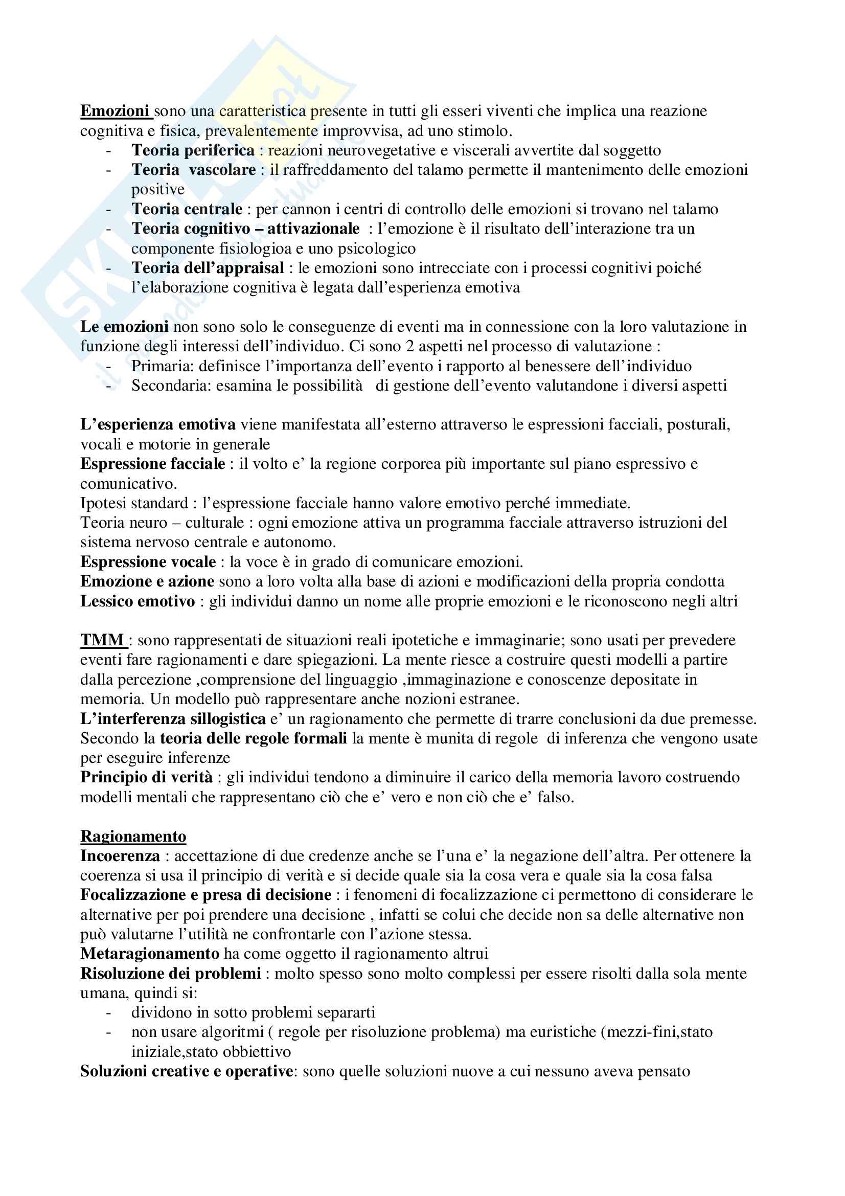 Psicologia dello sport - le emozioni Pag. 1