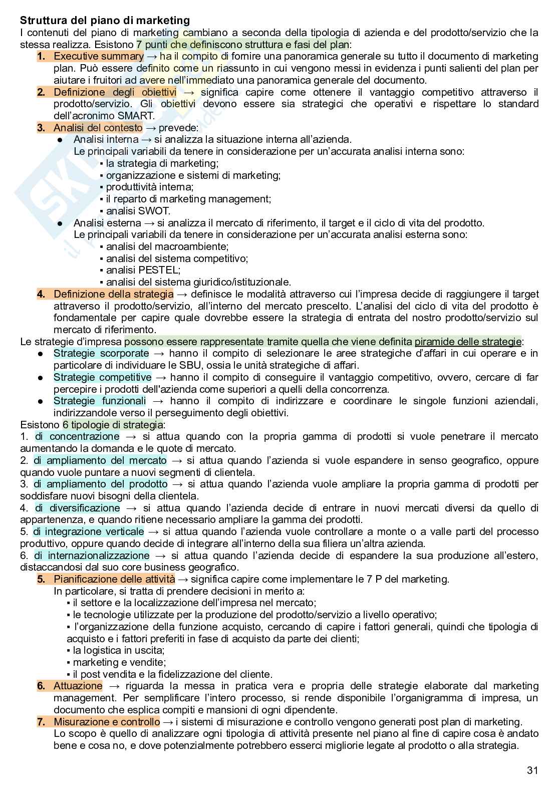 Riassunto esame Strategie di marketing e comunicazione d'impresa, Prof. Grasso Marta, libro consigliato Marketing e comunicazione. Strategie, strumenti e casi pratici, Mașini, J. Pasquini, G. Segreto Pag. 31