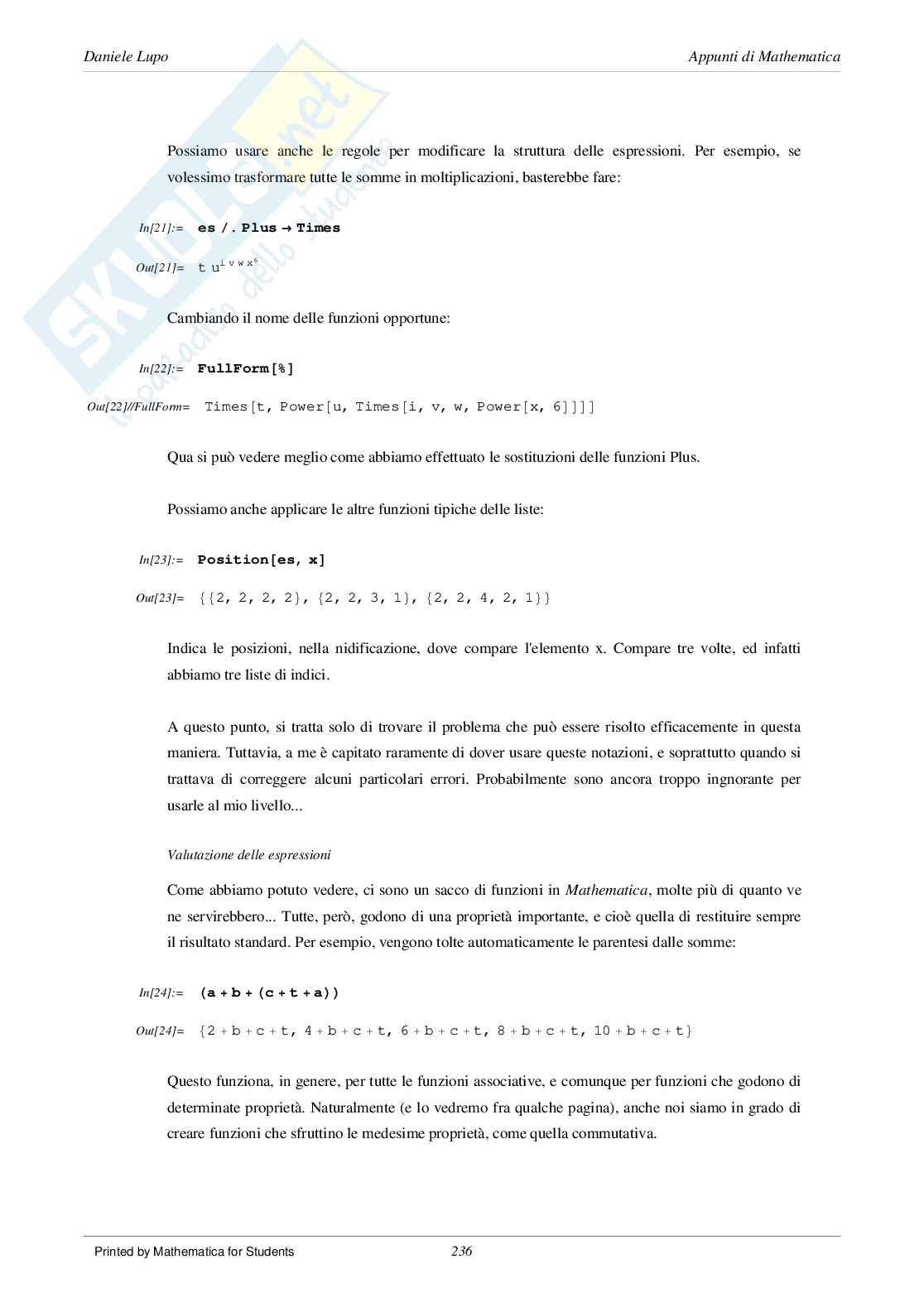 Manuale di Mathematica 09 Pag. 6