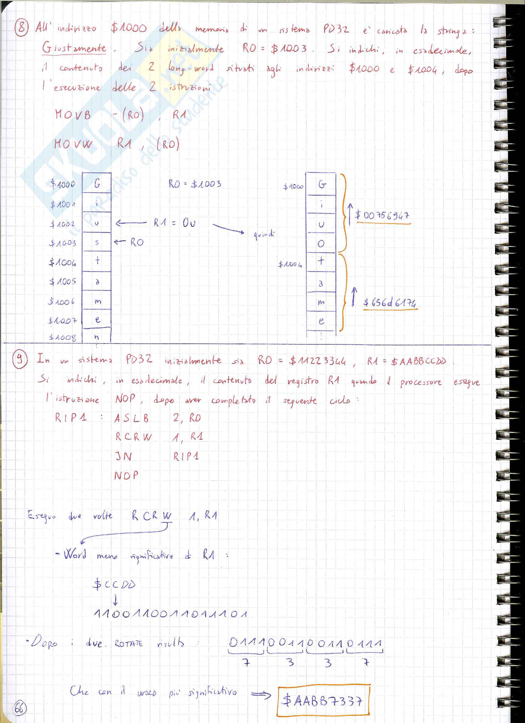 Soluzioni compiti di Architettura Degli Elaboratori Pag. 16