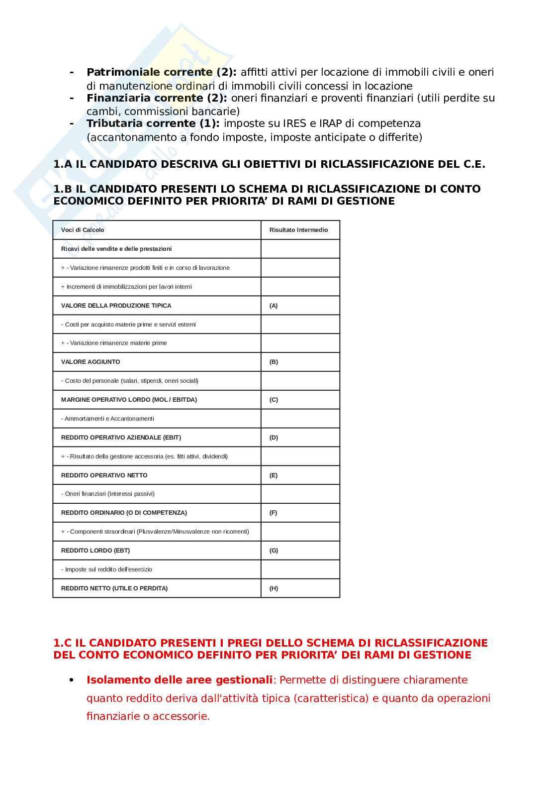 Temi d'esame di Analisi di bilancio Pag. 11