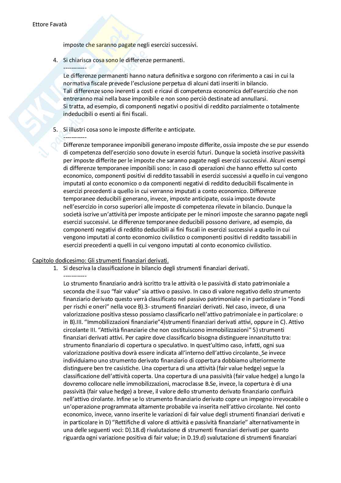 Risposte teoria esame contabilità e bilancio Pag. 21