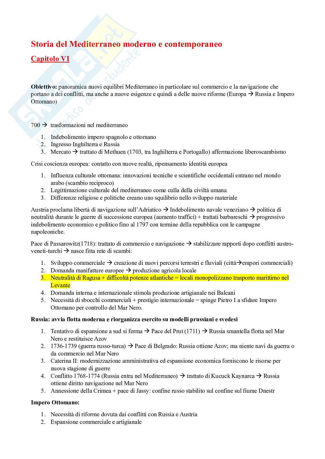 Schemi Storia contemporanea  Pag. 1