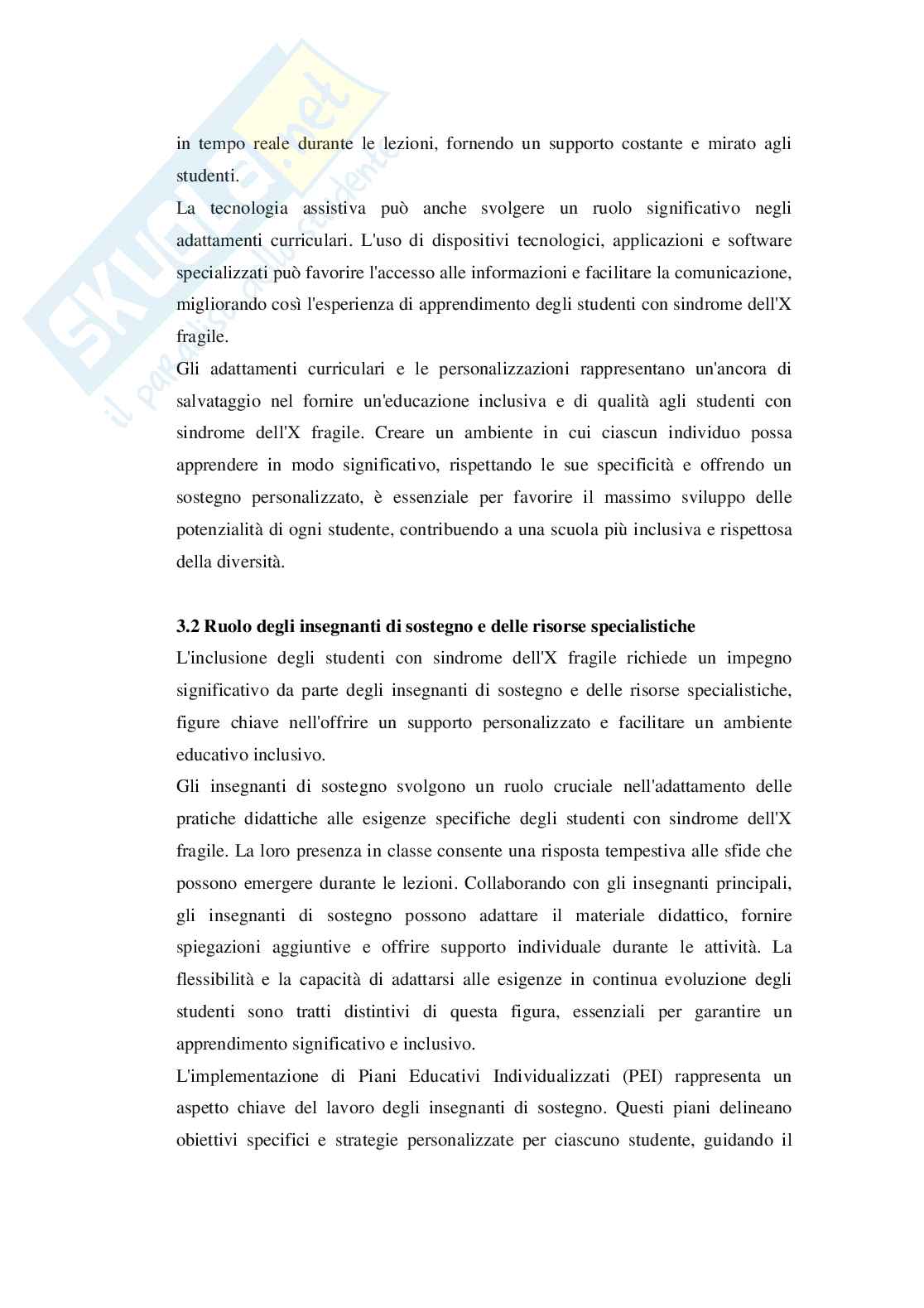 Elaborato teorico TFA - Sindrome dell'X Fragile Pag. 11